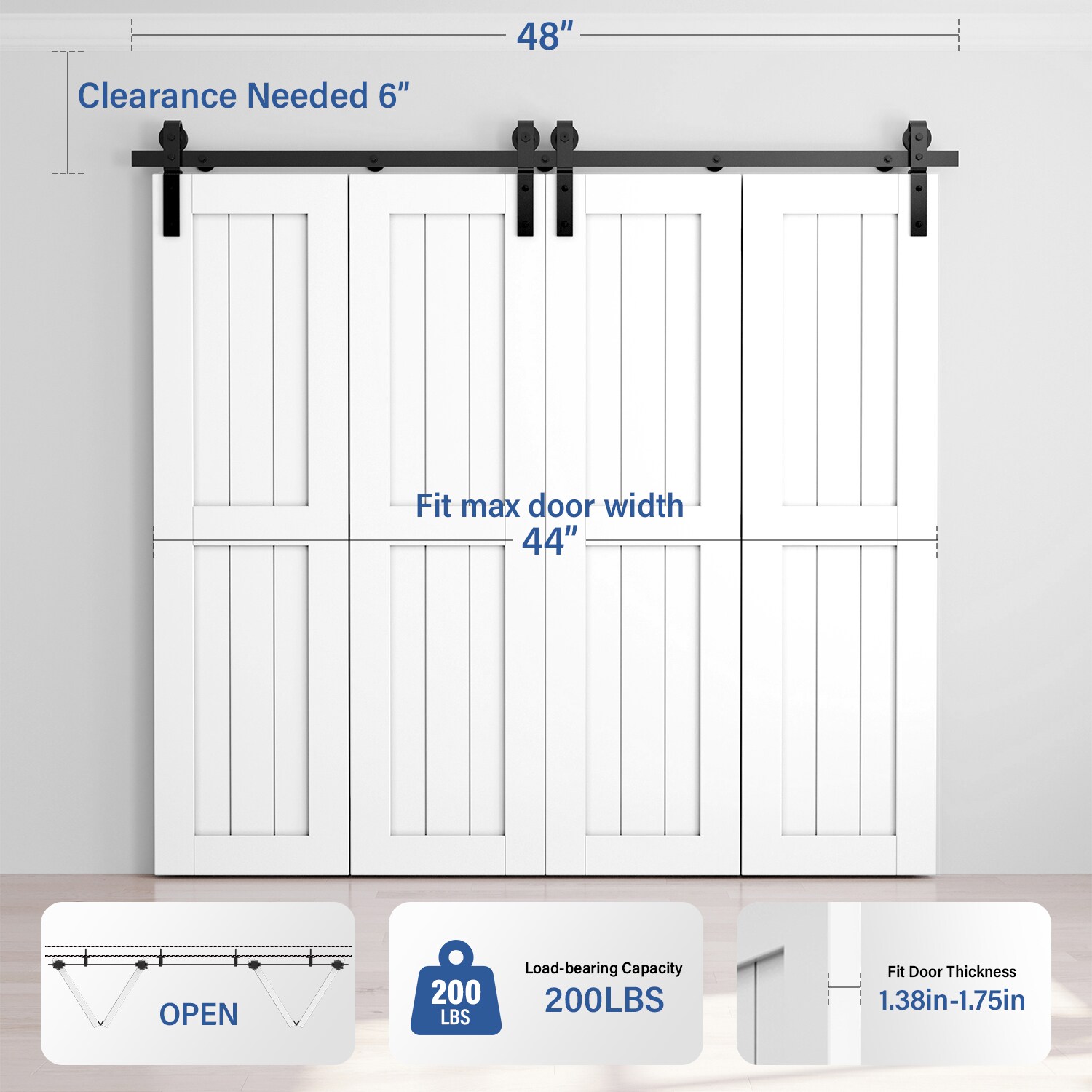 WINSOON GCM5232 Barn-Door-Roller-Kits - View #3