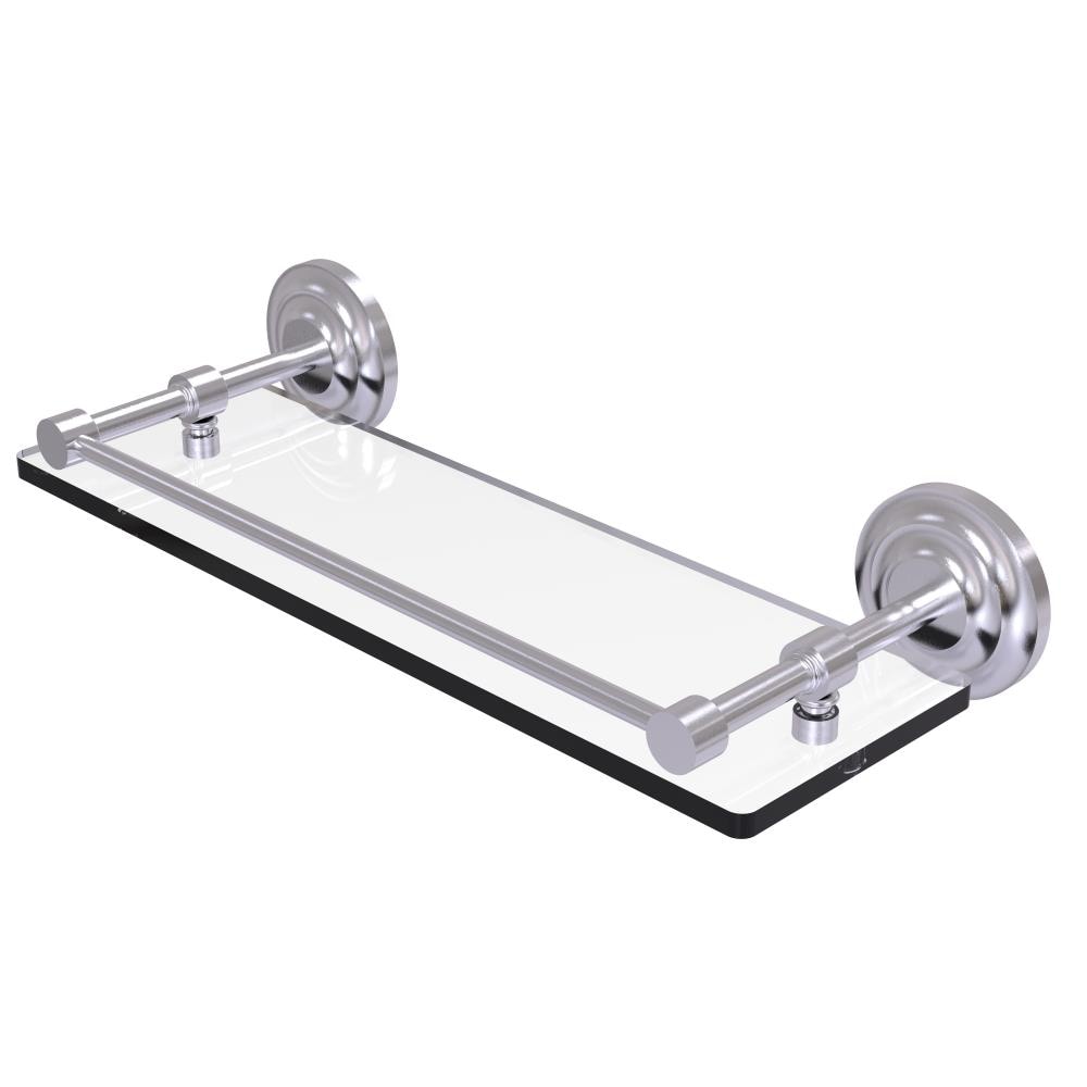 Allied Brass QN-1/16-GAL-SCH Que New Satin Chrome Wall mount Bathroom Shelf ( 16-in x 3-in x 5-in )