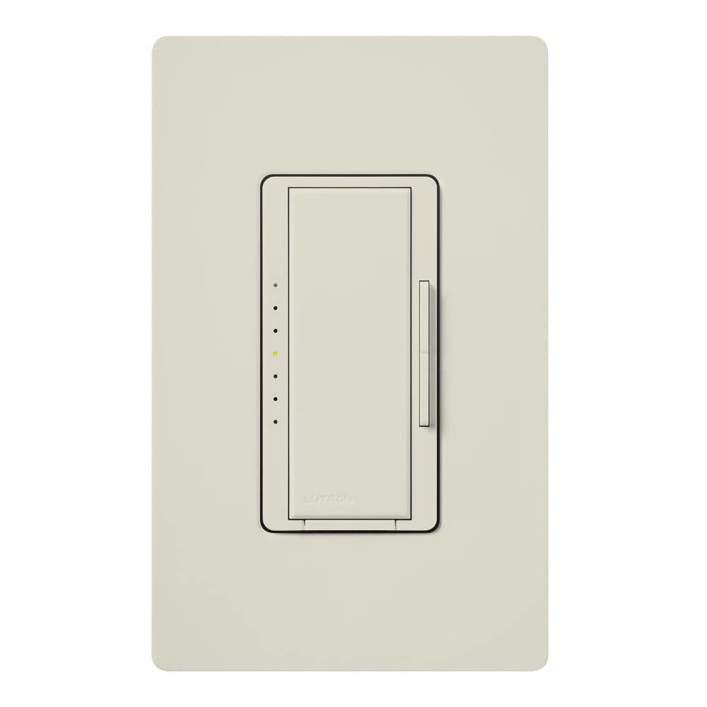 Lutron MALV-1000-LA Maestro Magnetic Low Voltage Single-pole Touch Light dimmer switch Light Almond
