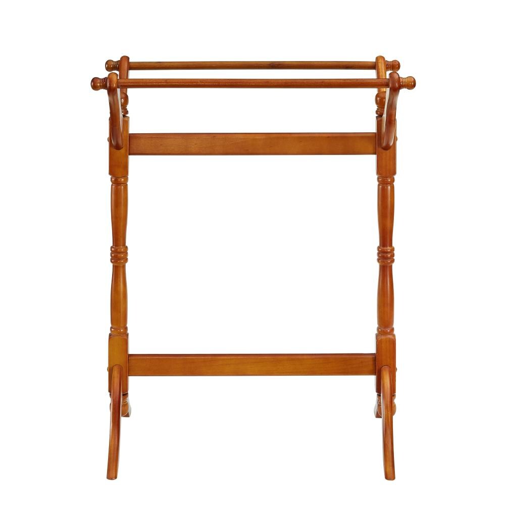 Powell 442 Nostalgic Oak Pine Freestanding Quilt Rack