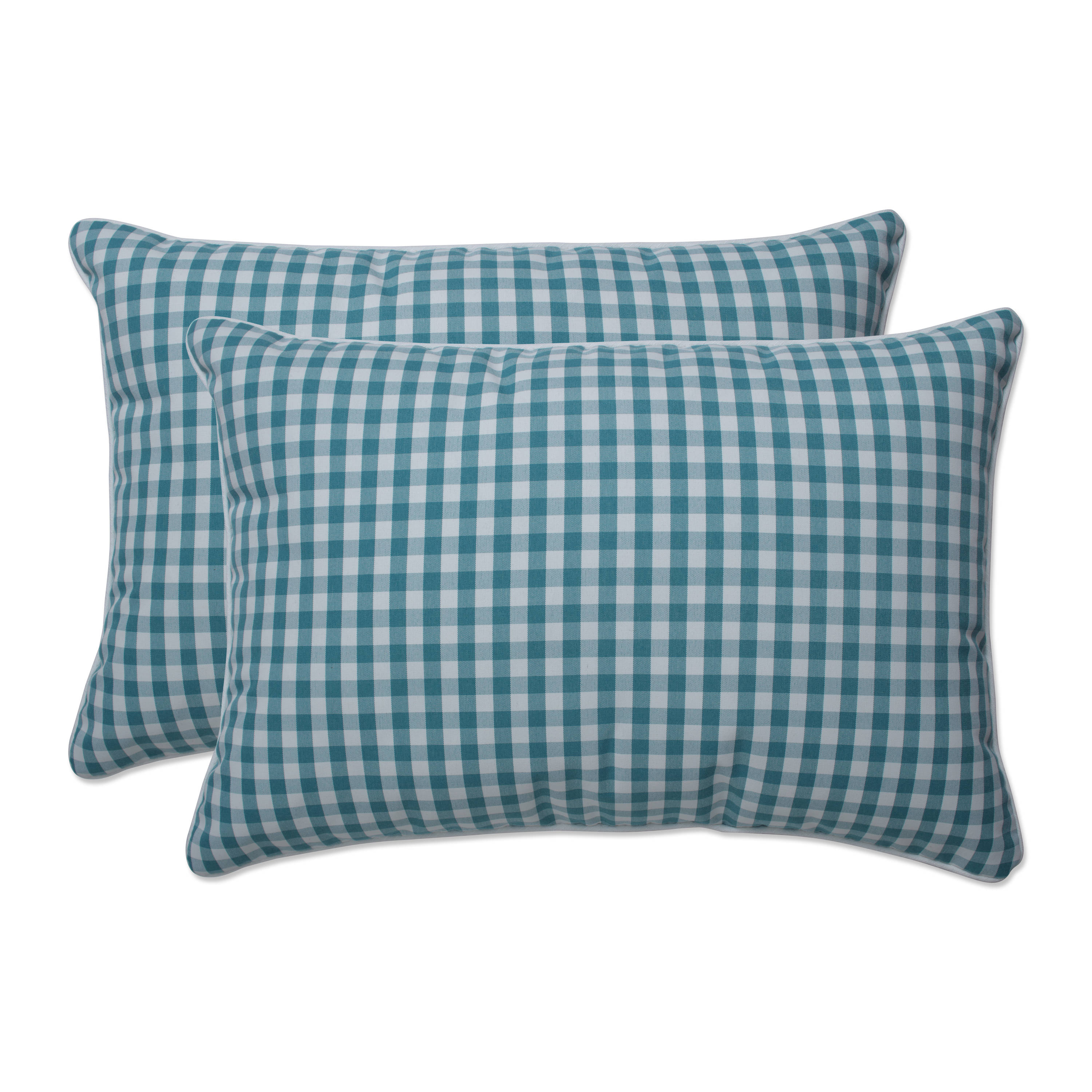 Pillow Perfect 674629 2-Pack Graphic Print Green Rectangular Throw Pillow