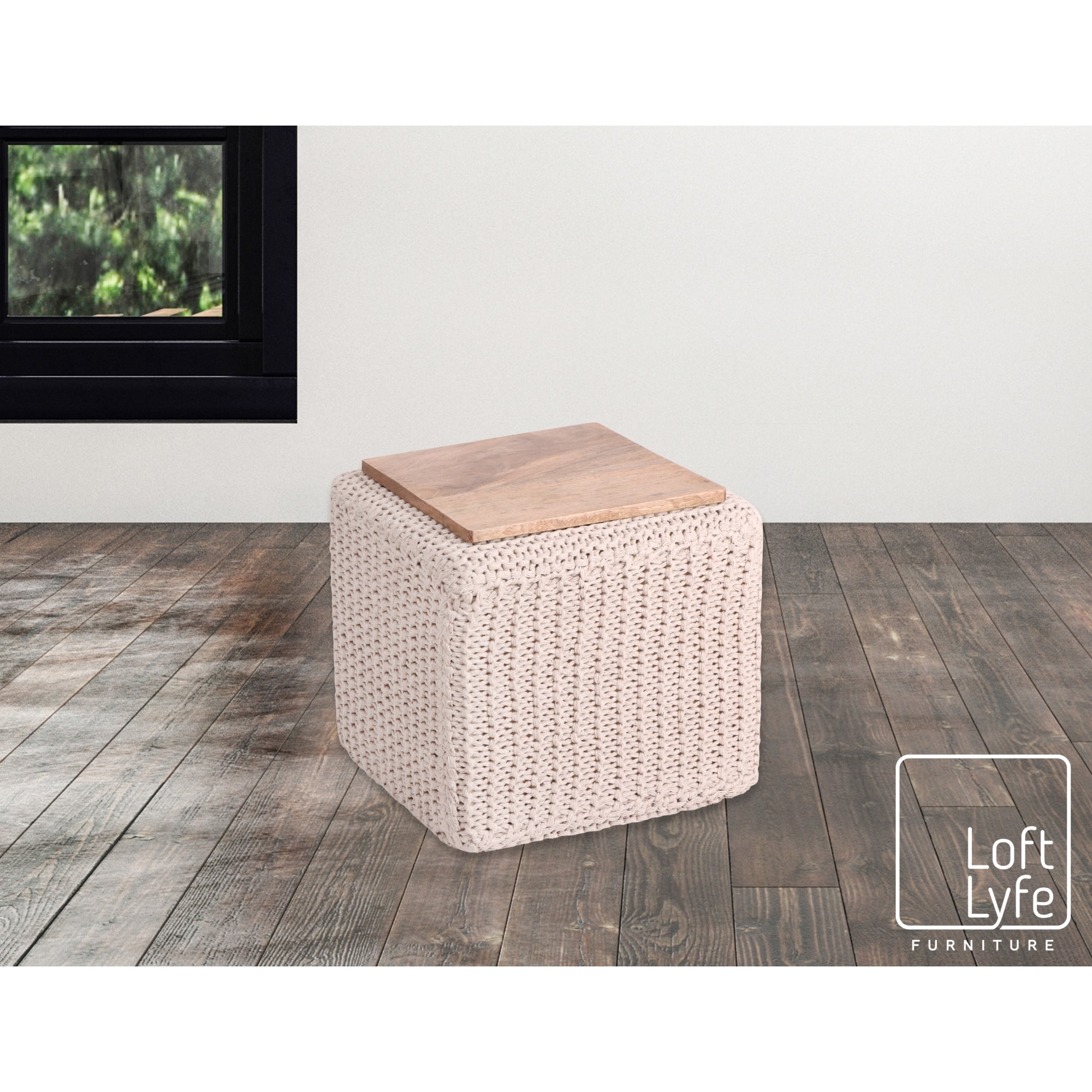 Loft Lyfe LPF412-21IV-LS Indoor-Ottomans - View #5