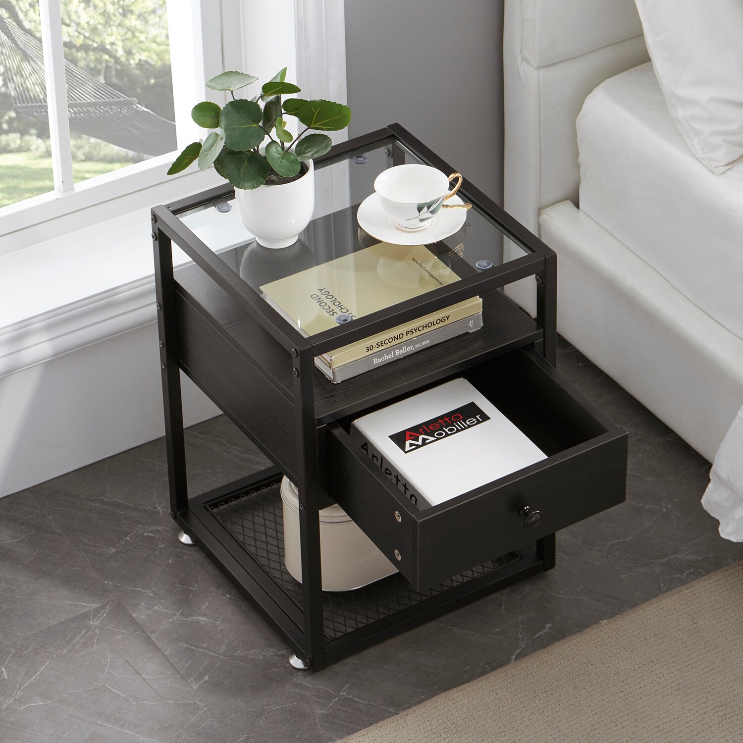 Vecelo LOE-DX-NS02-BLACK-A2 nightstands - View #9