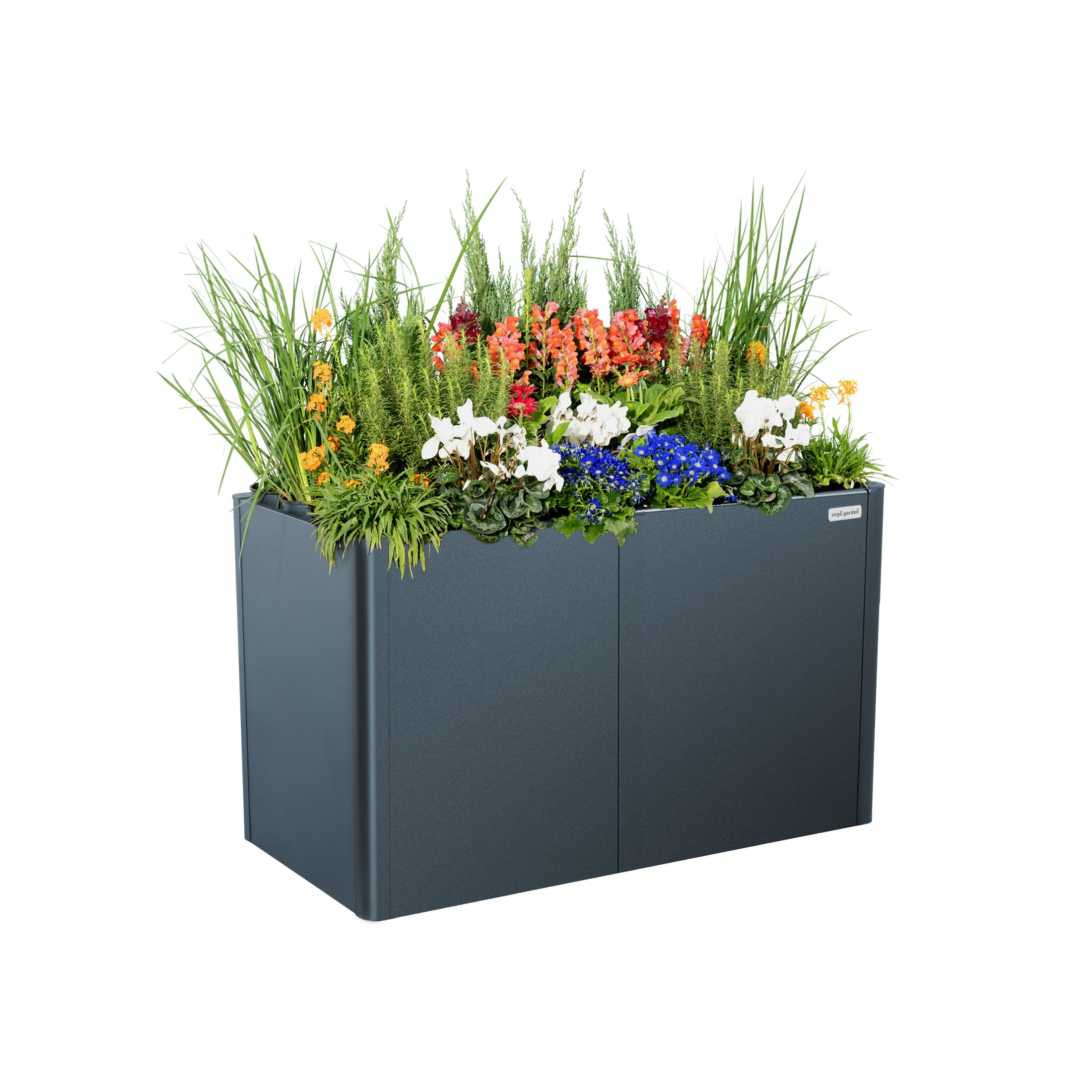 Vego Garden VBMT2753BL 27-cu ft 27-in W x 53-in L x 32-in H Midnight Blue Galvanized Metal Raised Garden Bed