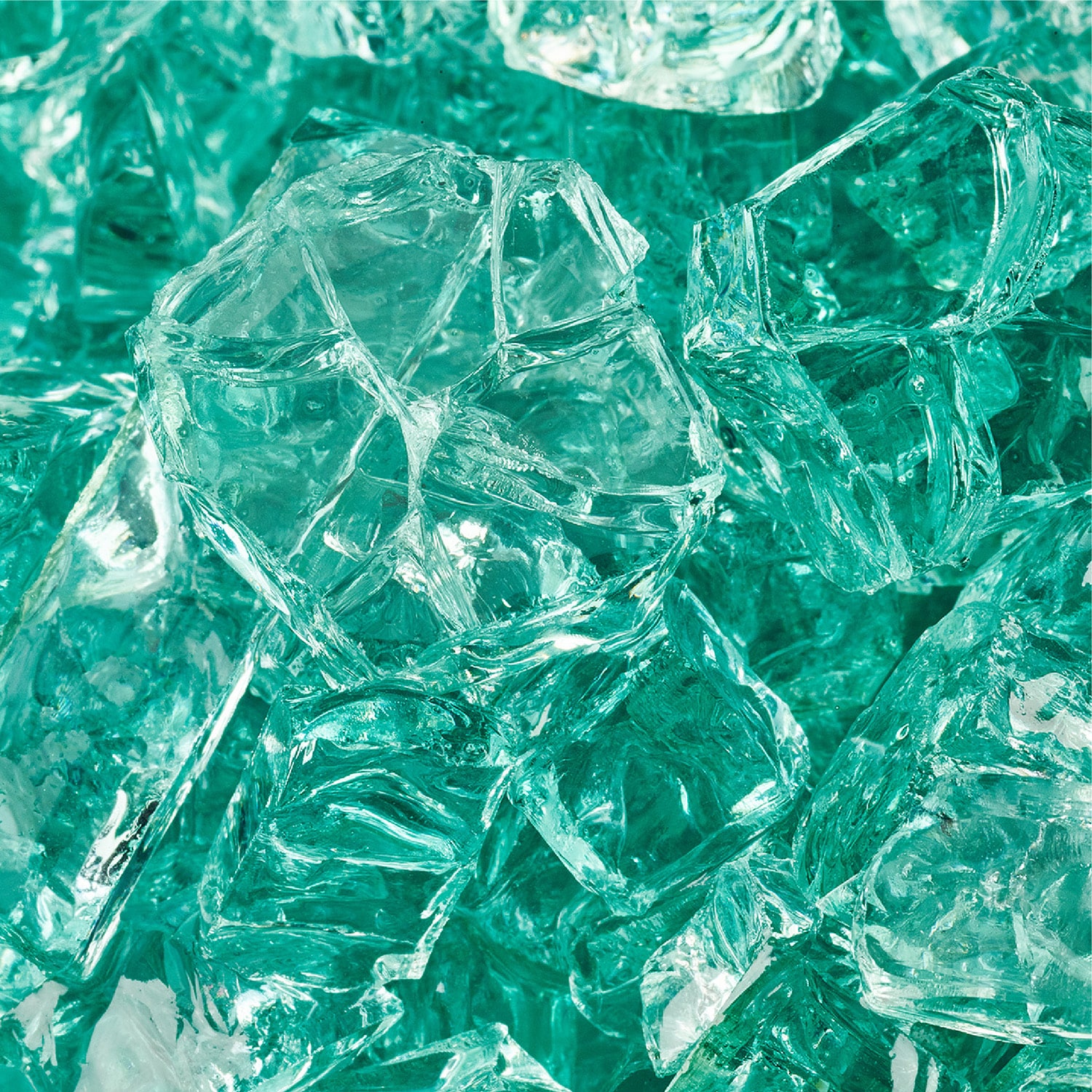 Yard Elements OC-VG53-1ZKC Irish Green- Fire Glass For Indoor and Outdoor Fire Pits or Fireplaces 10 Pounds 1/2-in