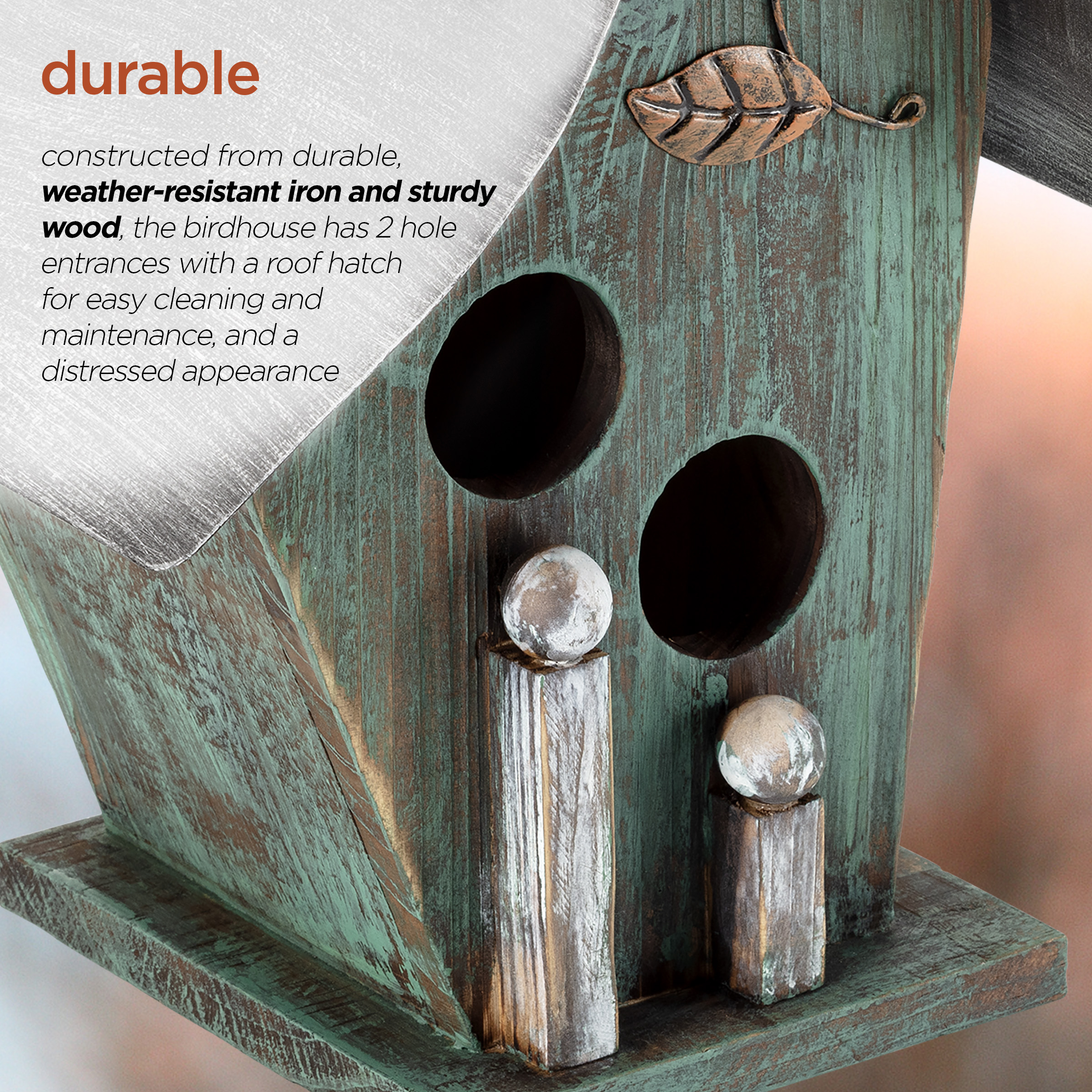 Alpine Corporation YEN134HH-TUR Bird-Houses - View #7