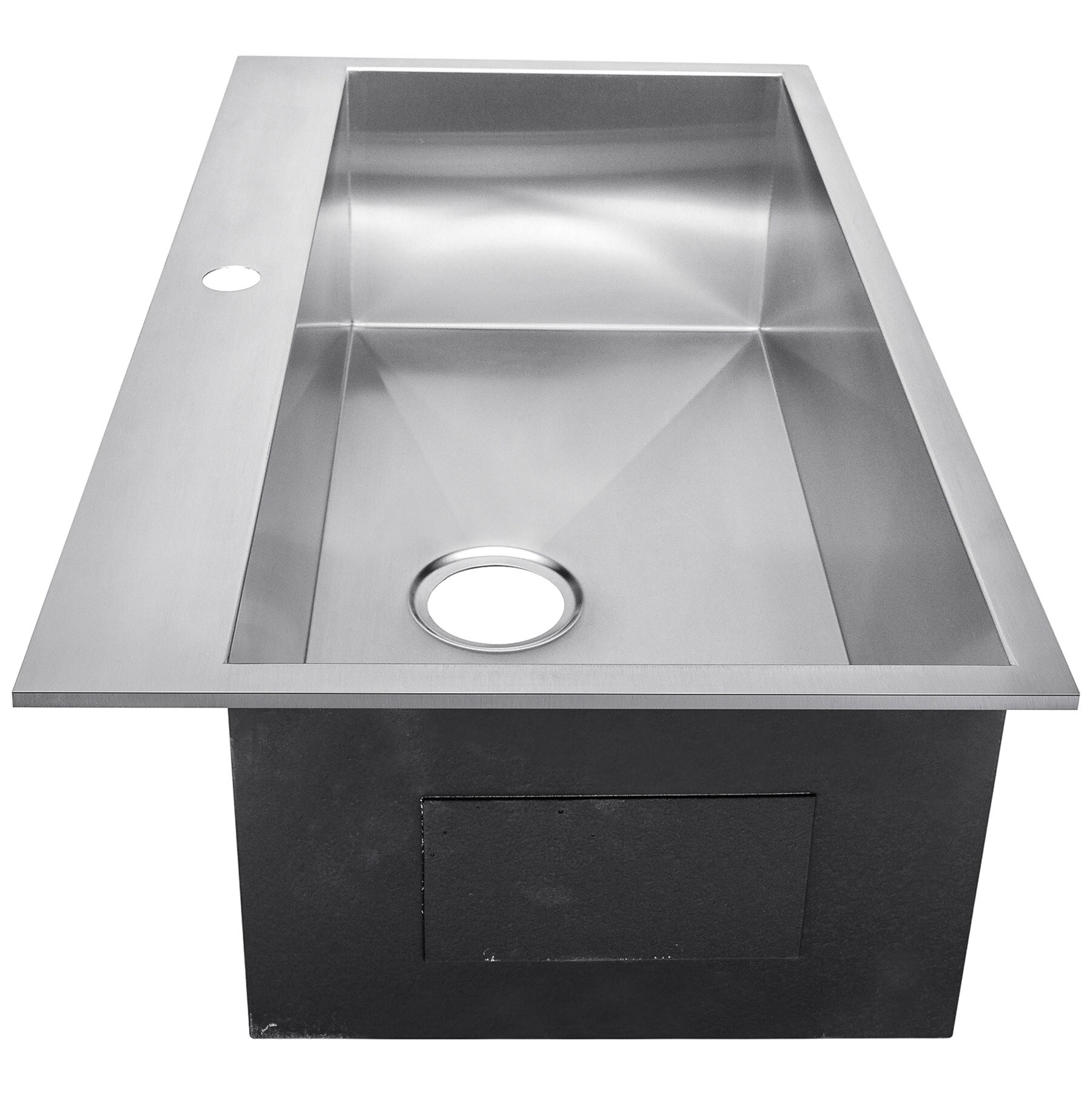 Brushed Stainless Steel Single Bowl Drop-In Kitchen Sink