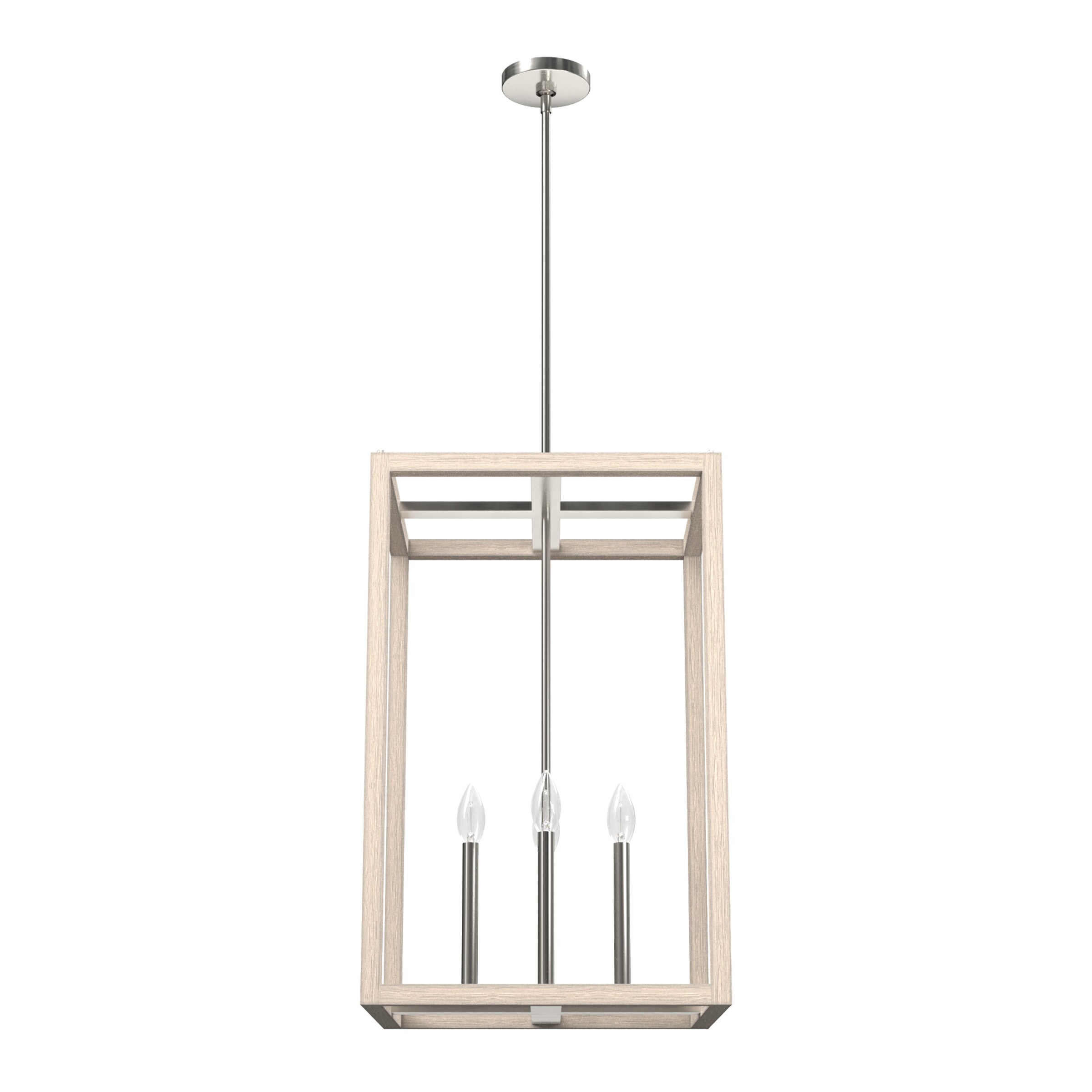Hunter 19695 Squire Manor 4 -Light Brushed Nickel Modern/contemporary Square Medium Hanging Kitchen island light