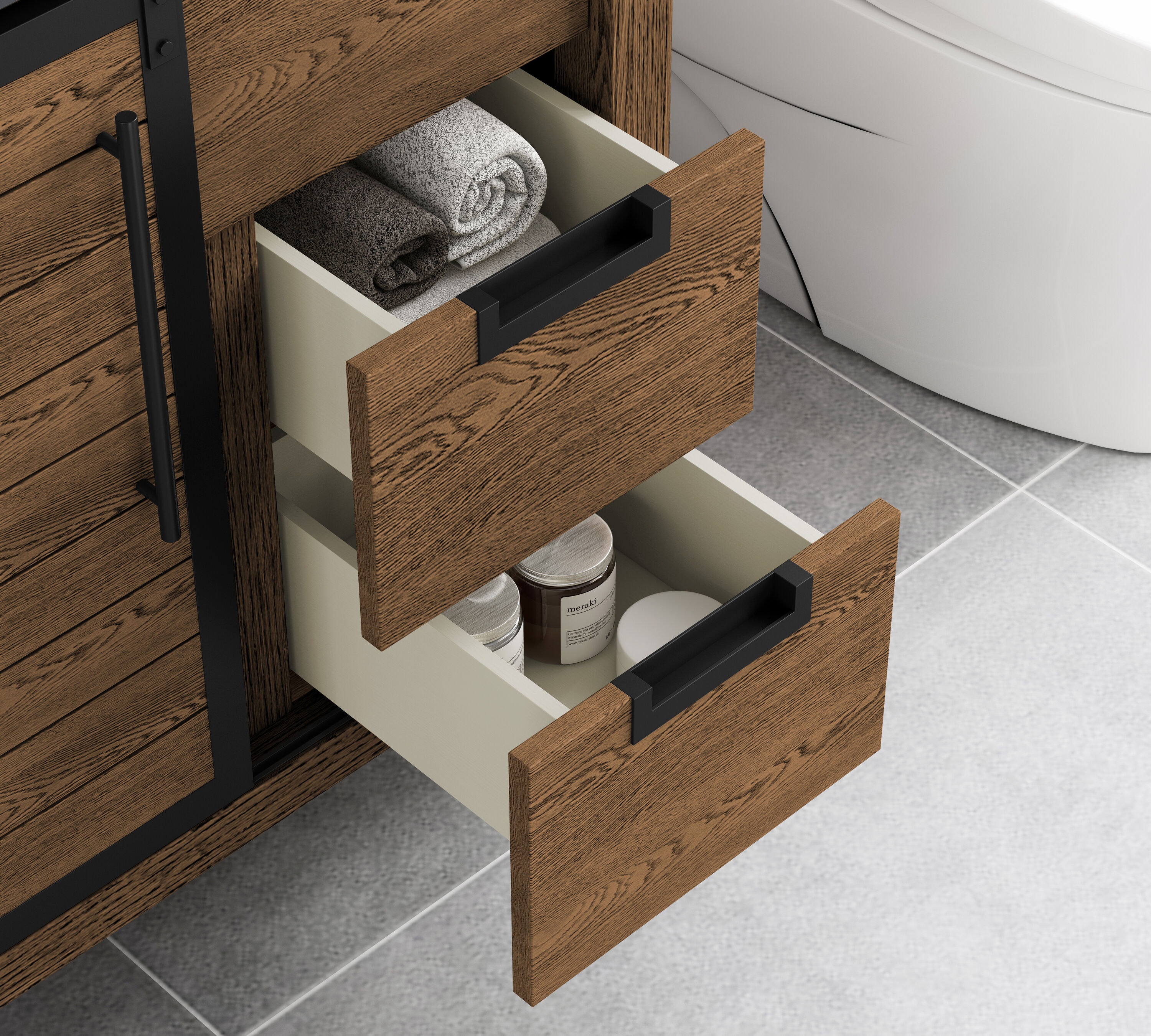 allen + roth TJ-0113V3022BR Bath-Vanity-Combo - View #9