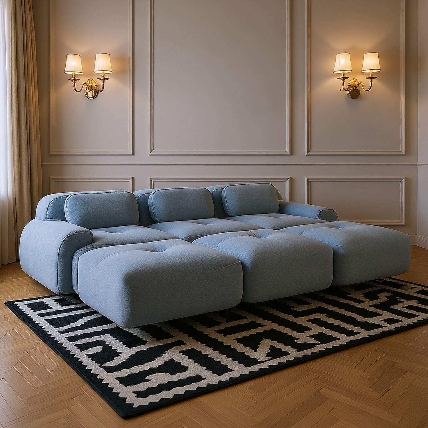 Homy Casa SMZO-GYU-BL Sofas-Loveseats - View #3