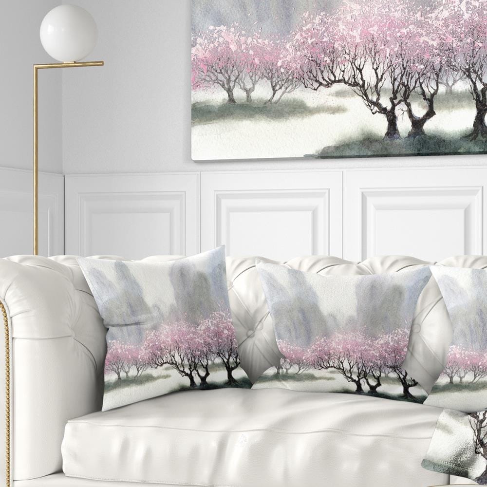 Designart CU6357-18-18 18-in x 18-in Pink Indoor Decorative Pillow