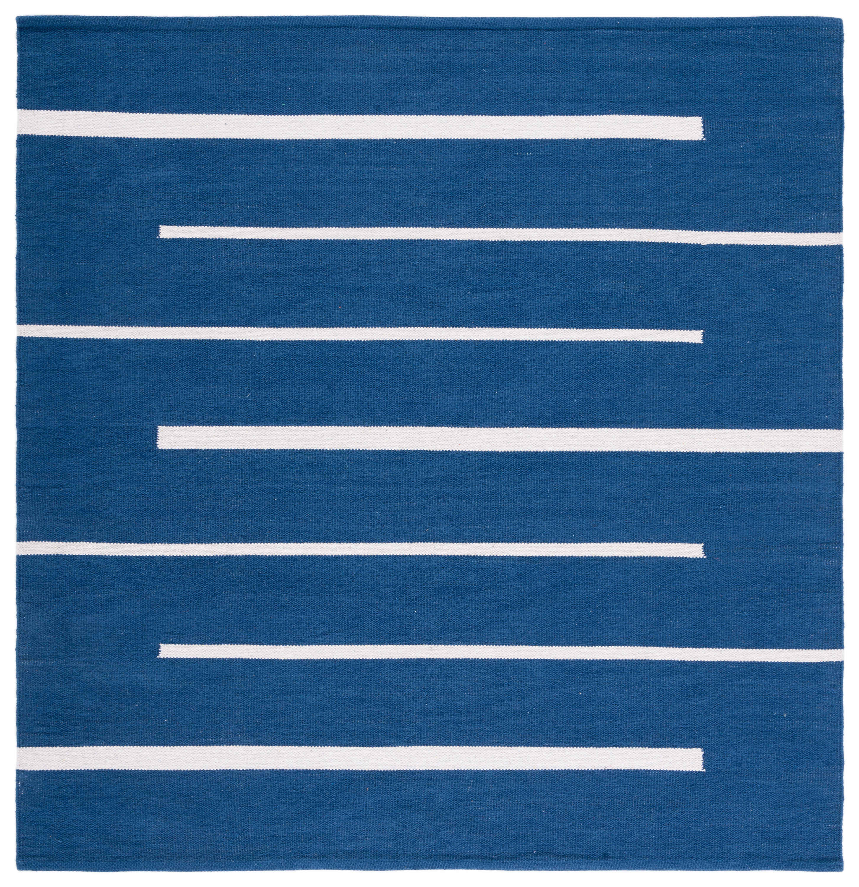 Ivory Cotton Handwoven Square Flat Weave Montauk Rug