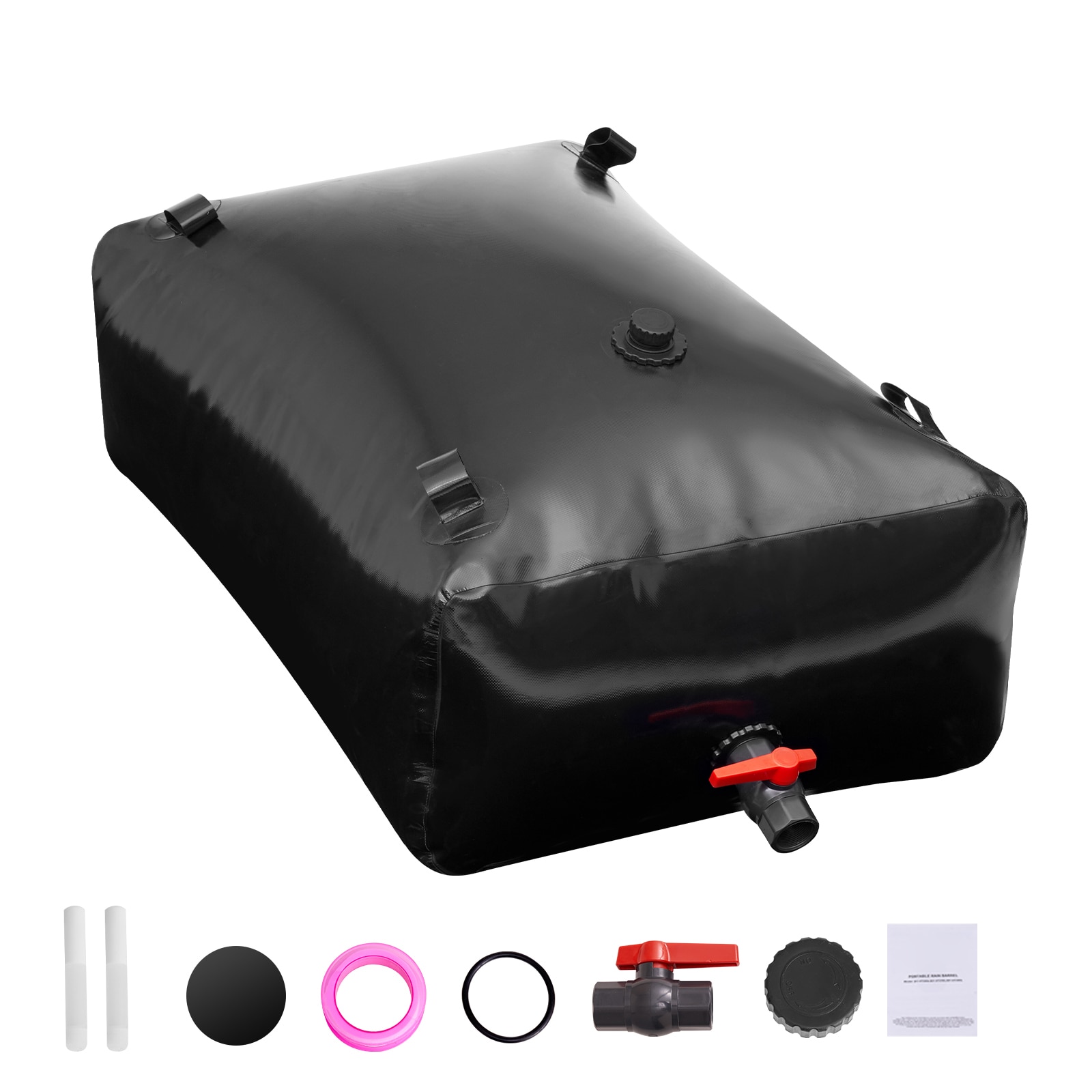 VEVOR SCCSDHSPVCB303527V0 330L/87.17 Gallon Water Storage Bladder  RV Water Tank  1000D PVC Collapsible Water Storage Containers  Large Capacity Soft Water Bag  Portable Water Bladder  Fire Prevention  Camping  Emergency