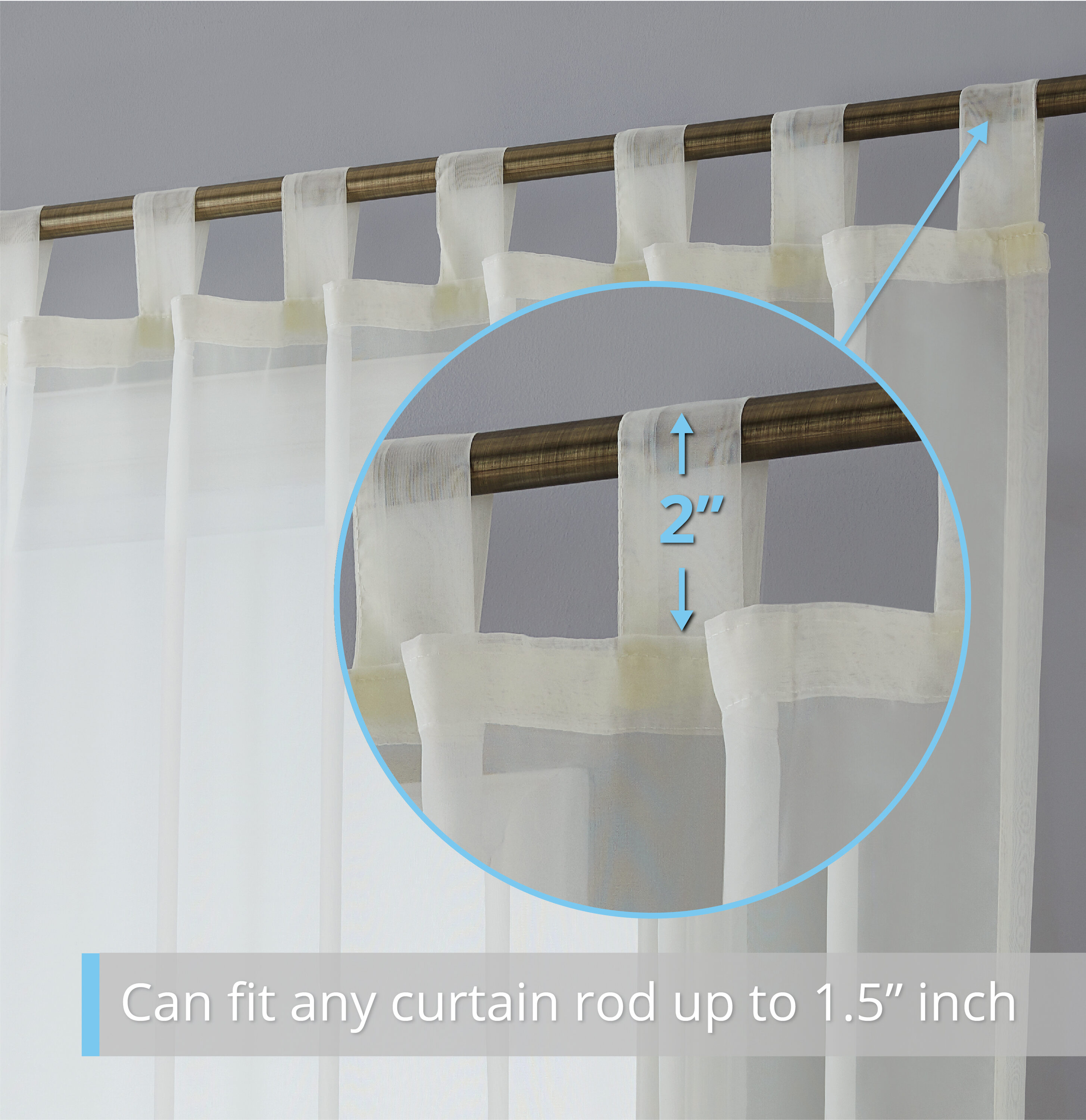 HLC.me SH-TBTP-84IVY curtains - View #2