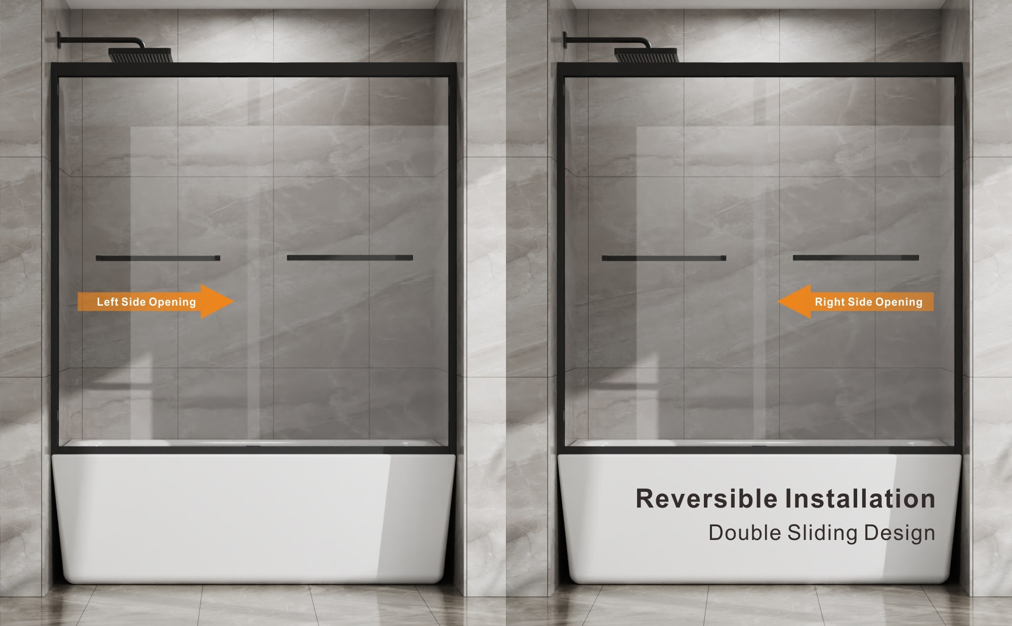 WELLFOR DTG-BAS110MB Shower-Doors - View #12