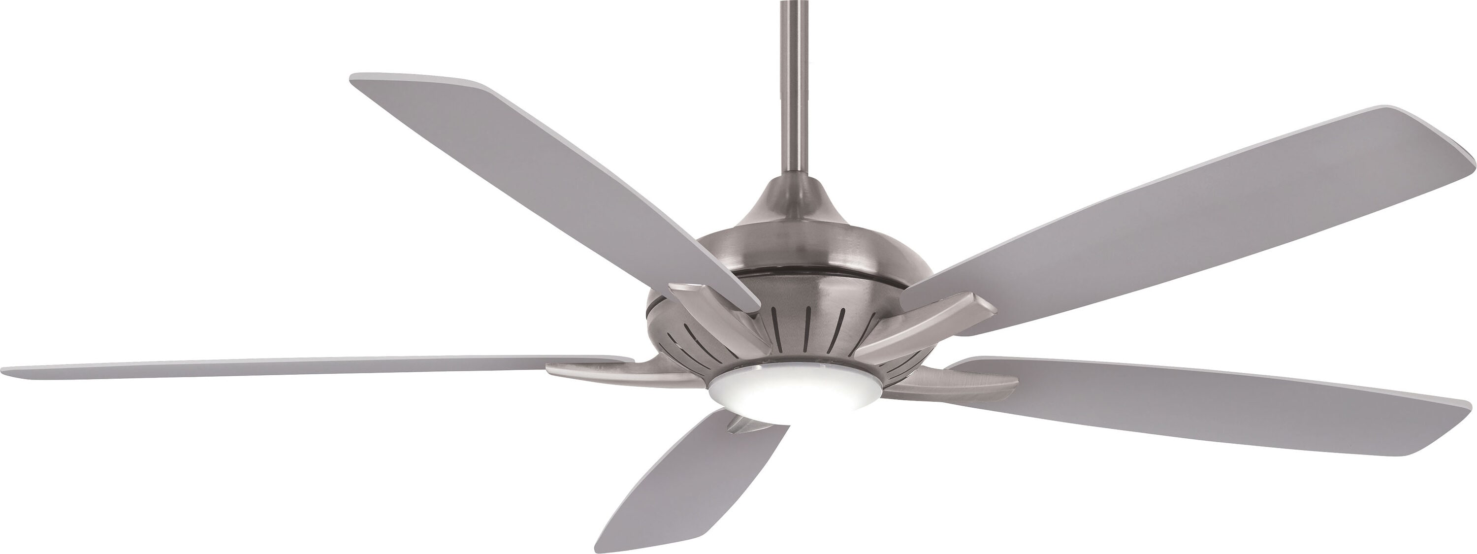 Minka Aire F1001-BN Dyno XL 60-in Smart Brushed Nickel with Medium Maple/Dark Walnut Blades Ceiling Fan With Light - Remote Included ( 5 -Blade )
