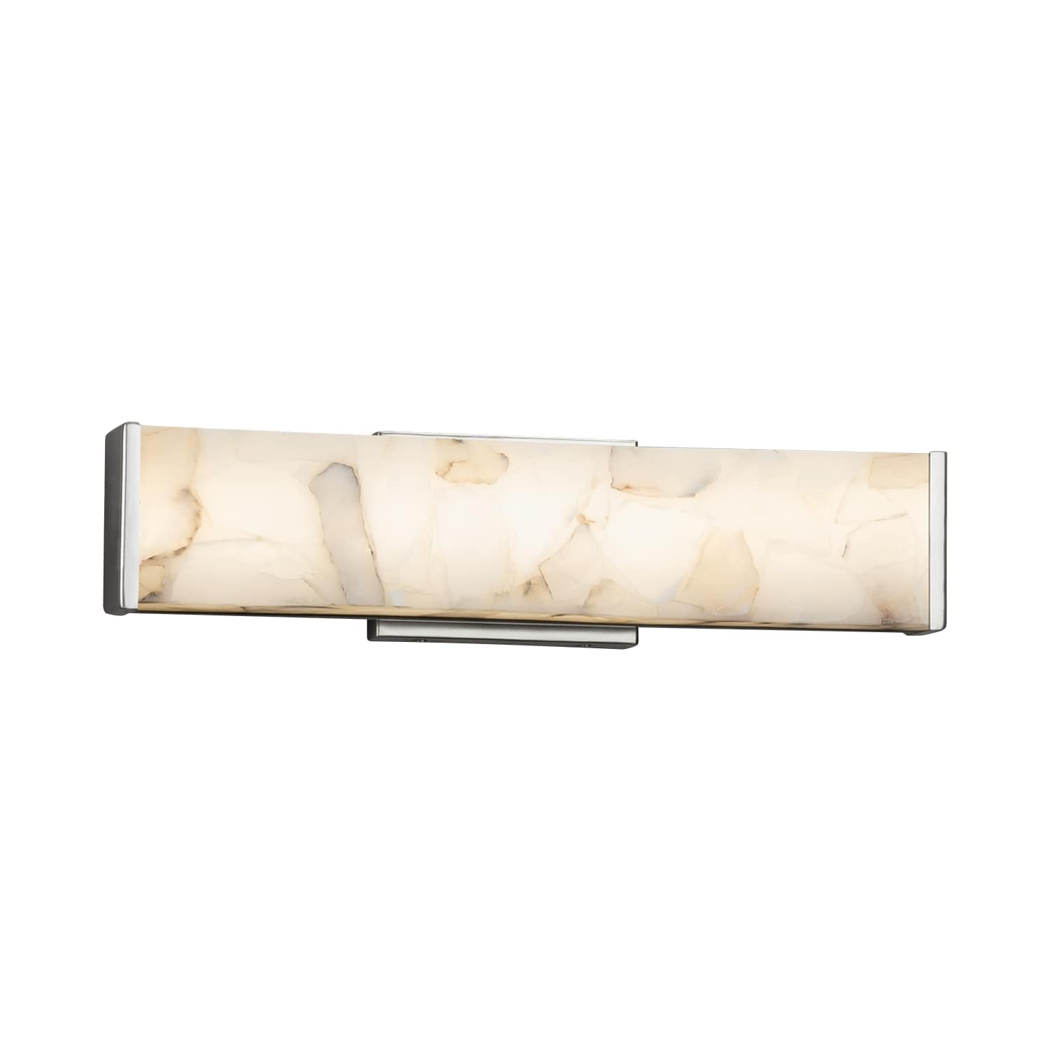 Justice Design Group ALR-8601-CROM Alabaster Rocks 18.5-in 1-Light Polished Chrome LED Transitional Vanity Light