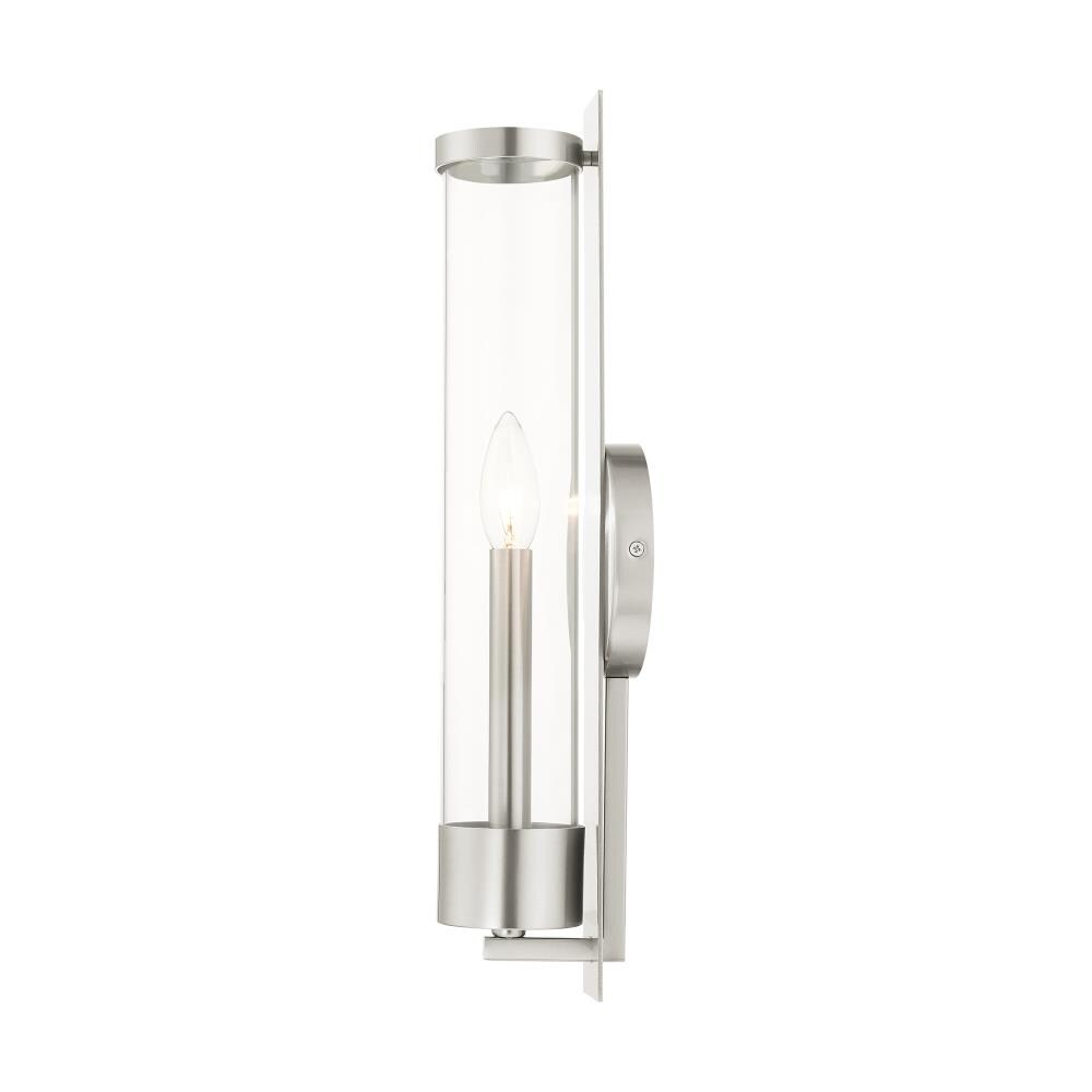 Castleton Brushed Nickel ADA Compliant Wall Sconce with Clear Glass