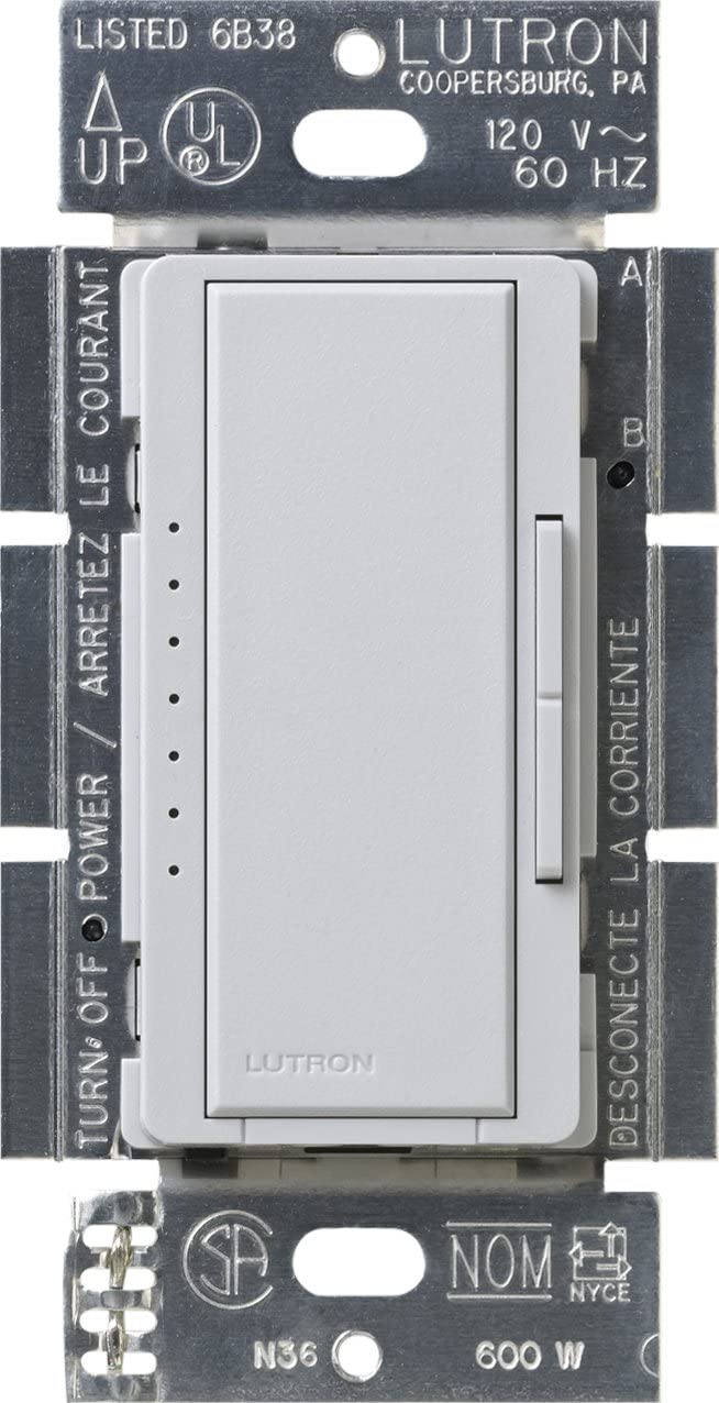 Lutron MSCLV-600M-PD Maestro Magnetic Low Voltage Multi-location Decorator Light Dimmer Switch, Palladium