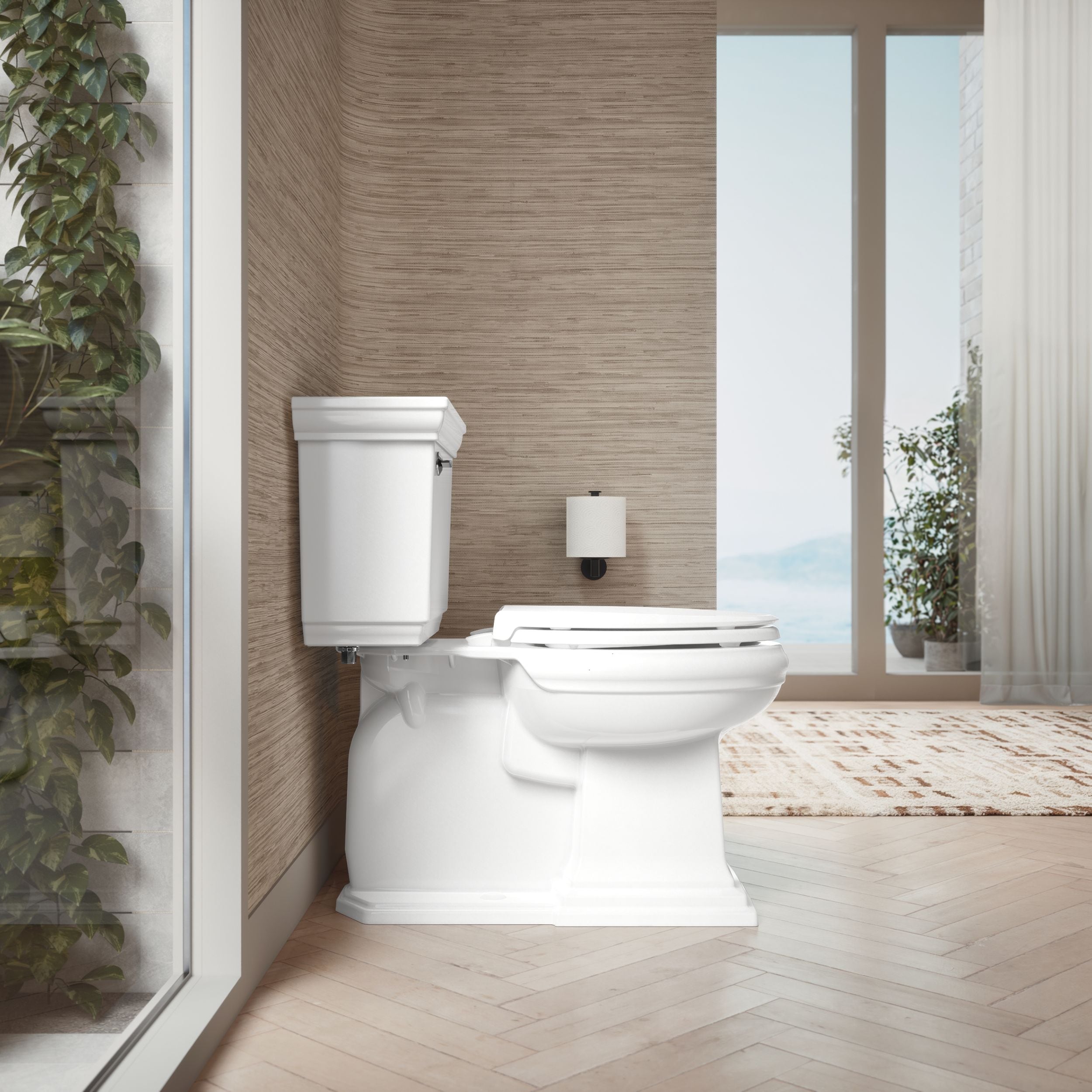 KOHLER Cachet ReadyLatch Plastic White Elongated Soft Close Toilet