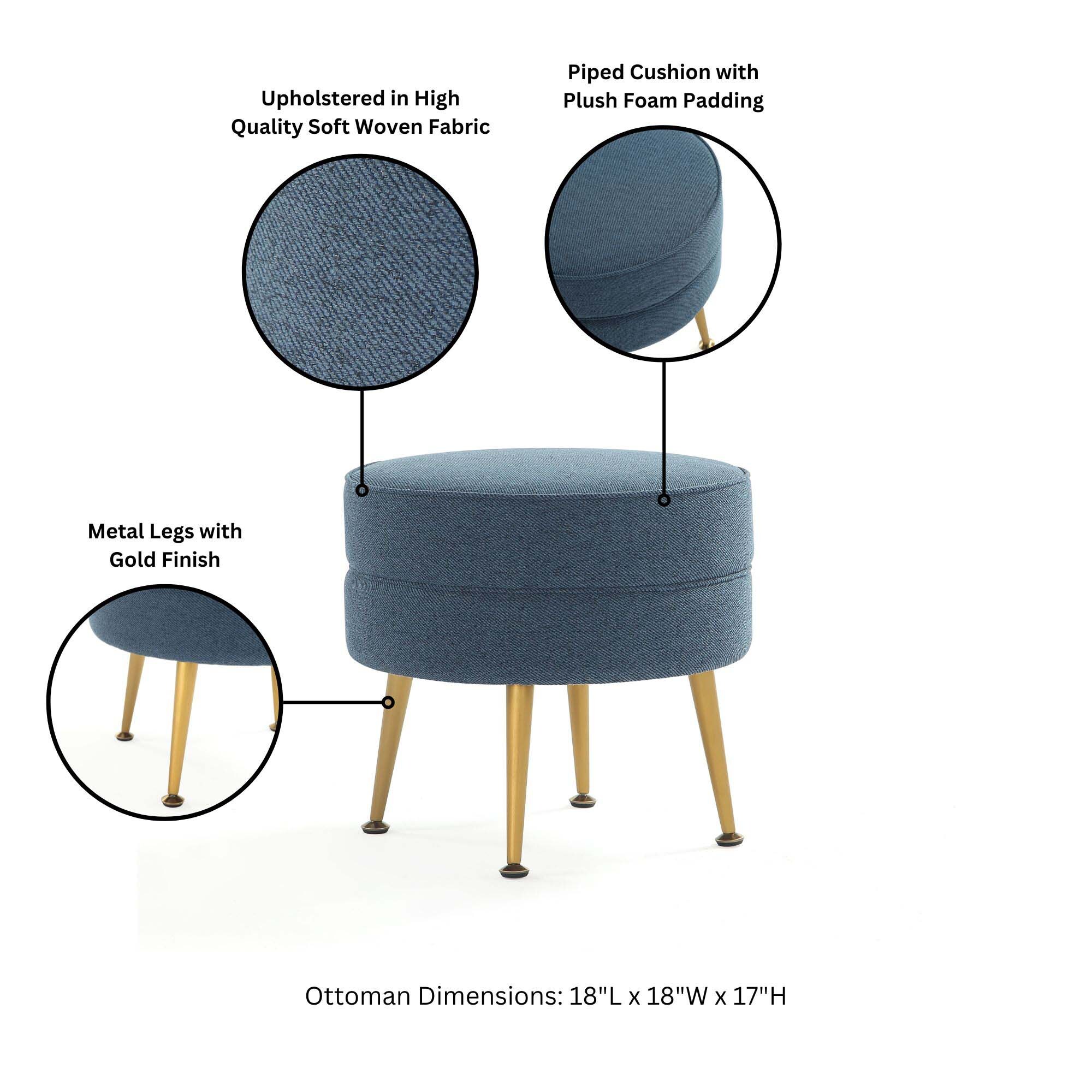 Manhattan Comfort 2-OT003-BL Indoor-Ottomans - View #4