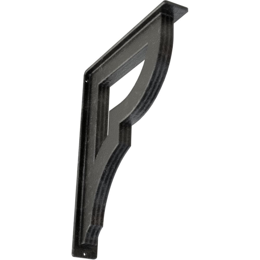Ekena Millwork BKTM02X12X15TBRASV Bradford 12-in x 2-in x 15-in Gray Wrought iron Mounting bracket