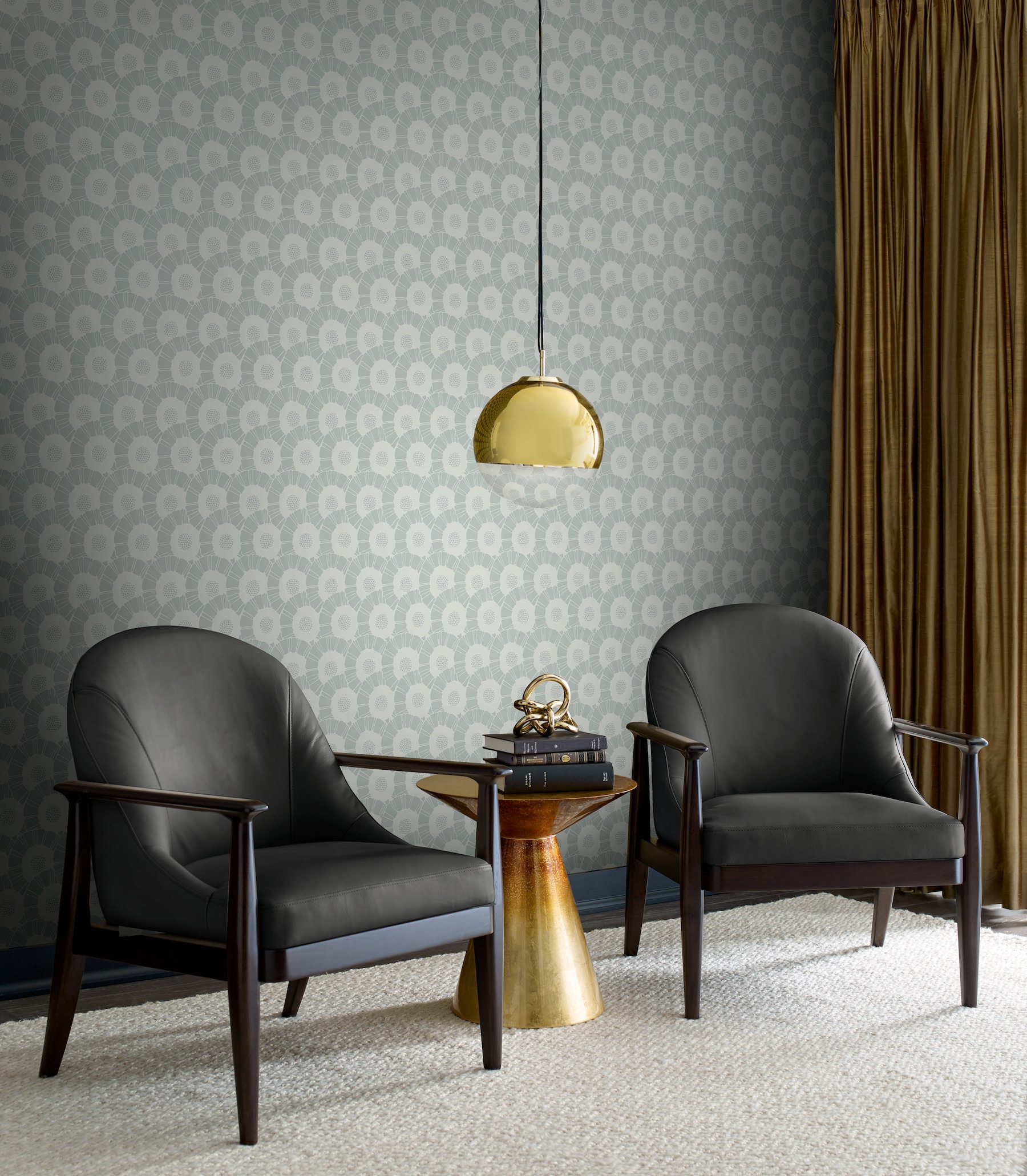 York Wallcoverings CA1558 60.8-Sq. Feet Grey Non-woven Ivy/Vines Unpasted Wallpaper