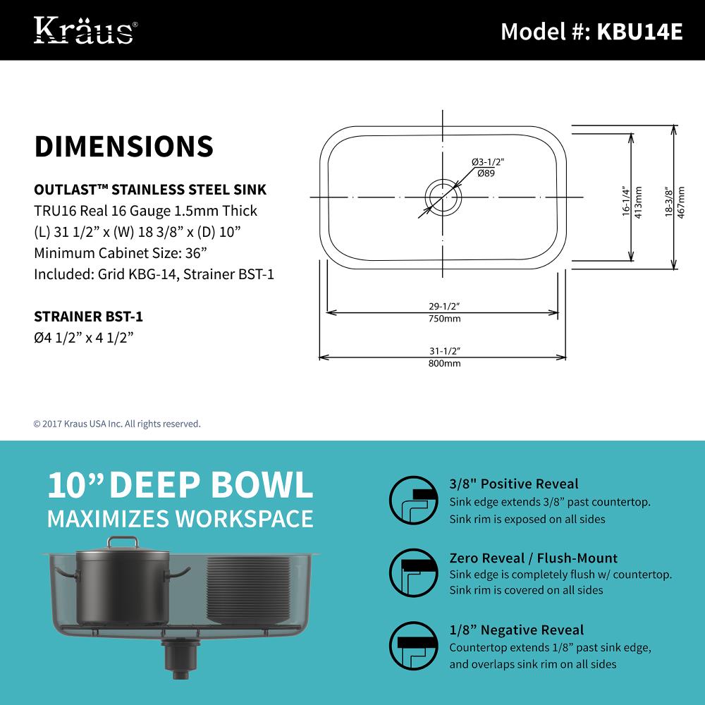 Kraus KBU14E-1640-42CH Kitchen-Sinks - View #5