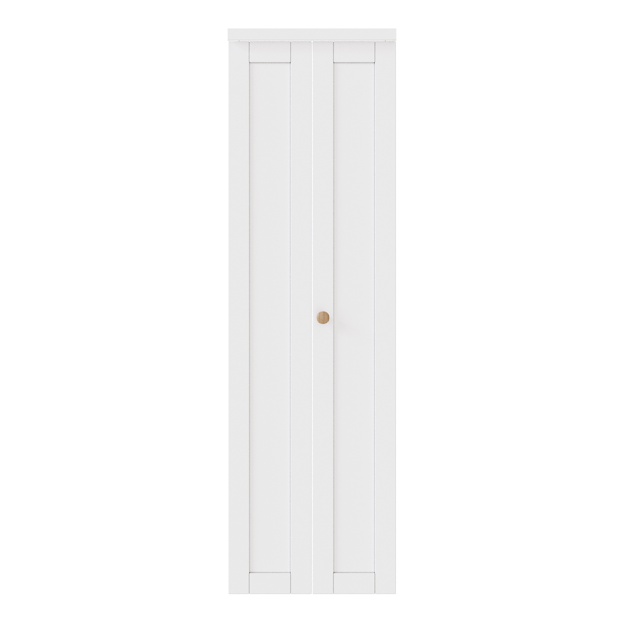 JUJUBON IN-BIWT-BF-XB-3L-24 Closet Door 24-in x 80-in White 1-panel Smooth Solid core Prefinished MDF Closet Bifold Door ( Hardware Included )