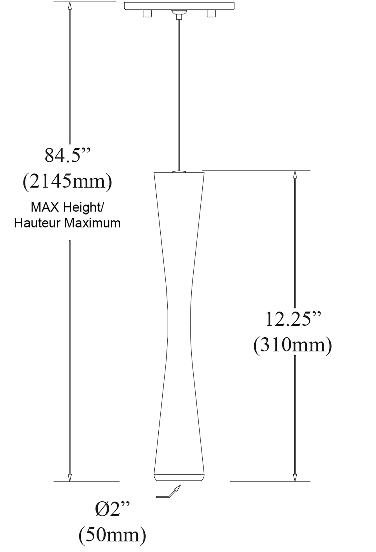 Dainolite 8901LED-1P-MB Pendant-Lights - View #3