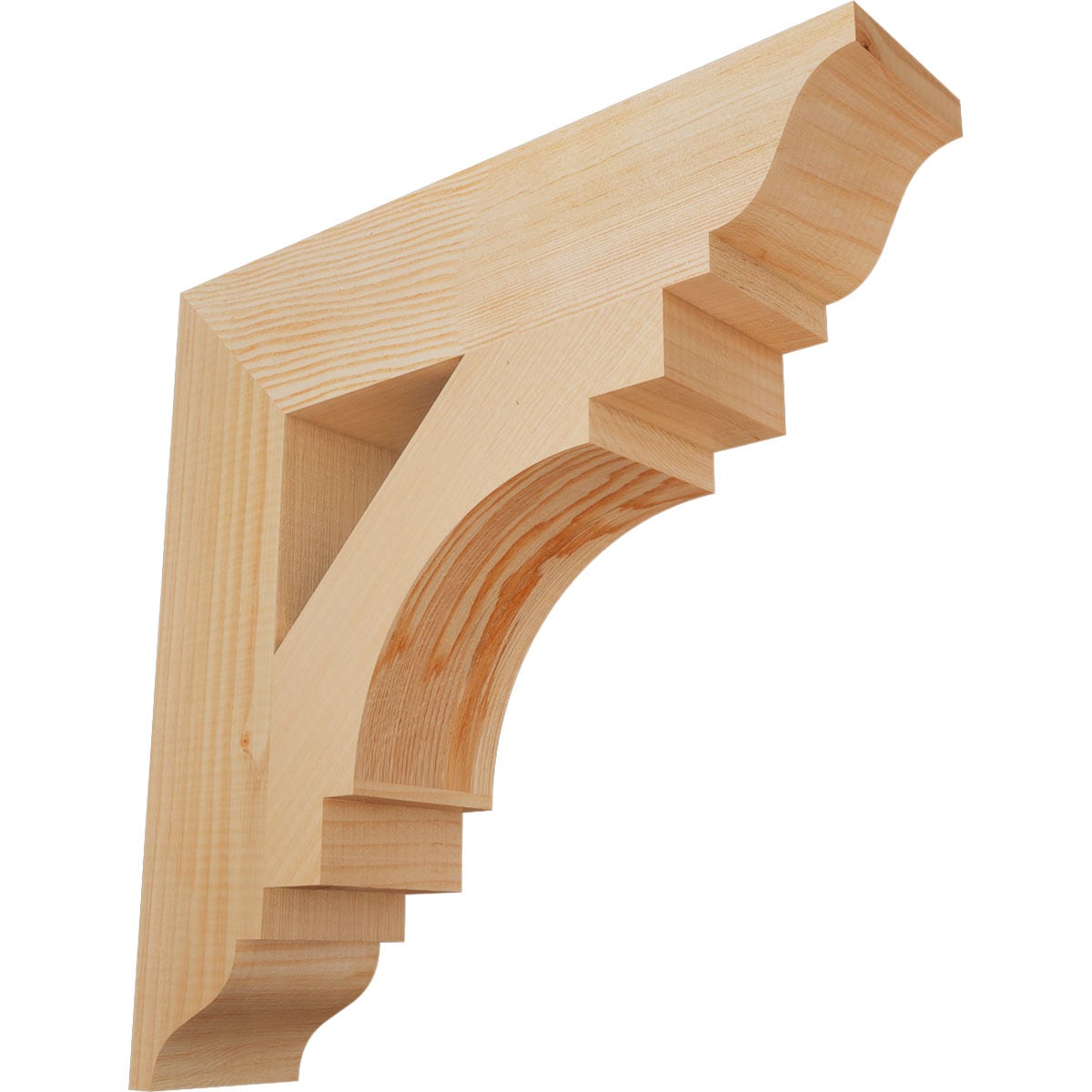 Ekena Millwork BKT04X18X18MRC01SDF Merced traditional smooth 3-1/2-in x 18-in x 18-in Douglas fir Brown Wood Standard bracket