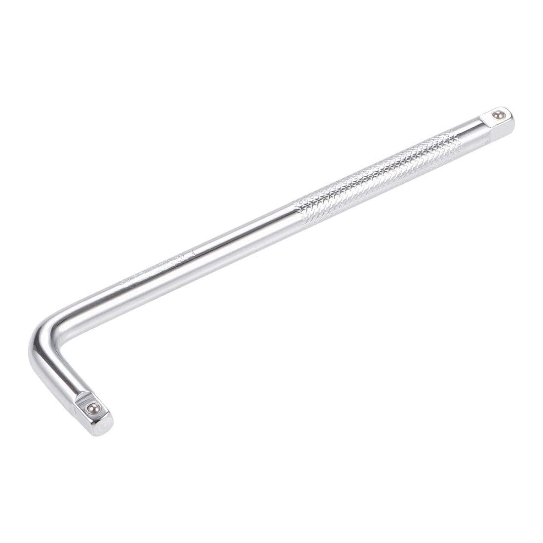 Tietoc Quarter Inch Drive Socket Breaker L Shape Extension Bar Wrench CRV Steel 6 Inch Long Arm Spring Loaded Ball Secure Socket Hold for DIY #LCR0909J224