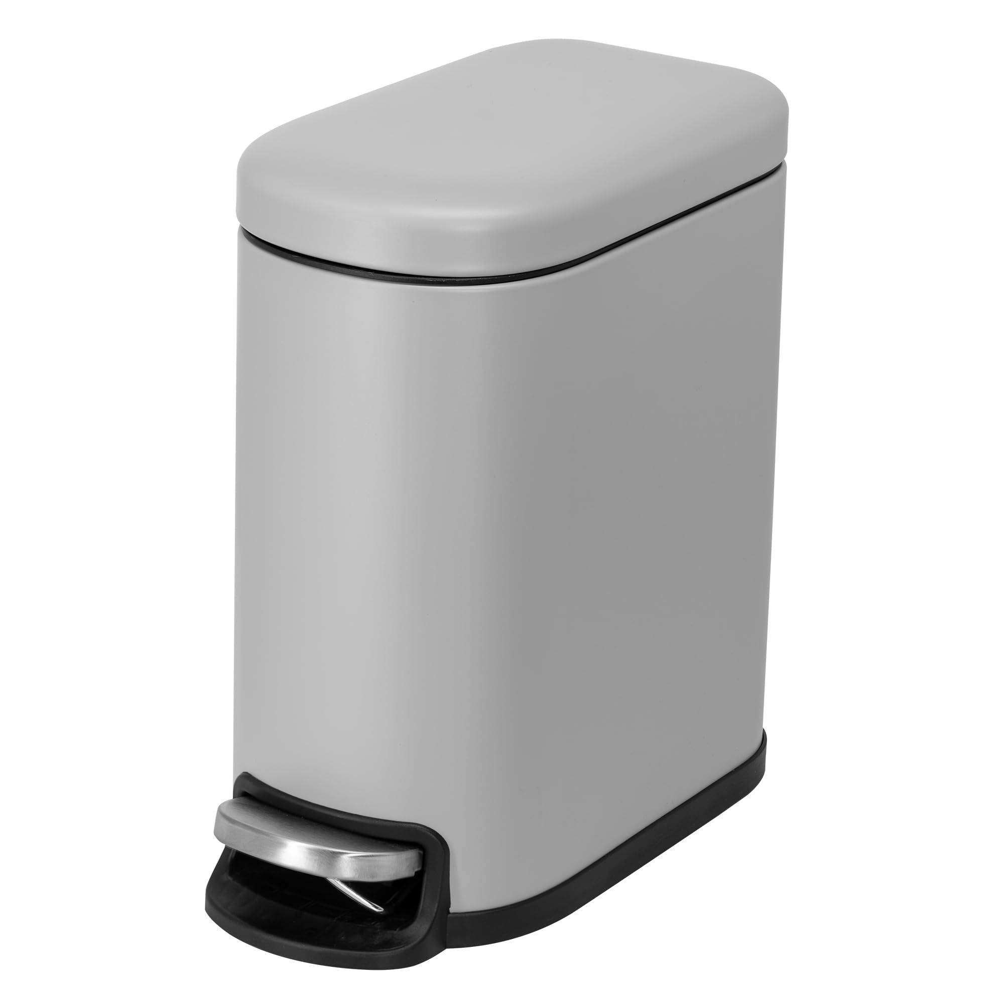 ACENTO WB426MGY Matte Gray Metal Wastebasket
