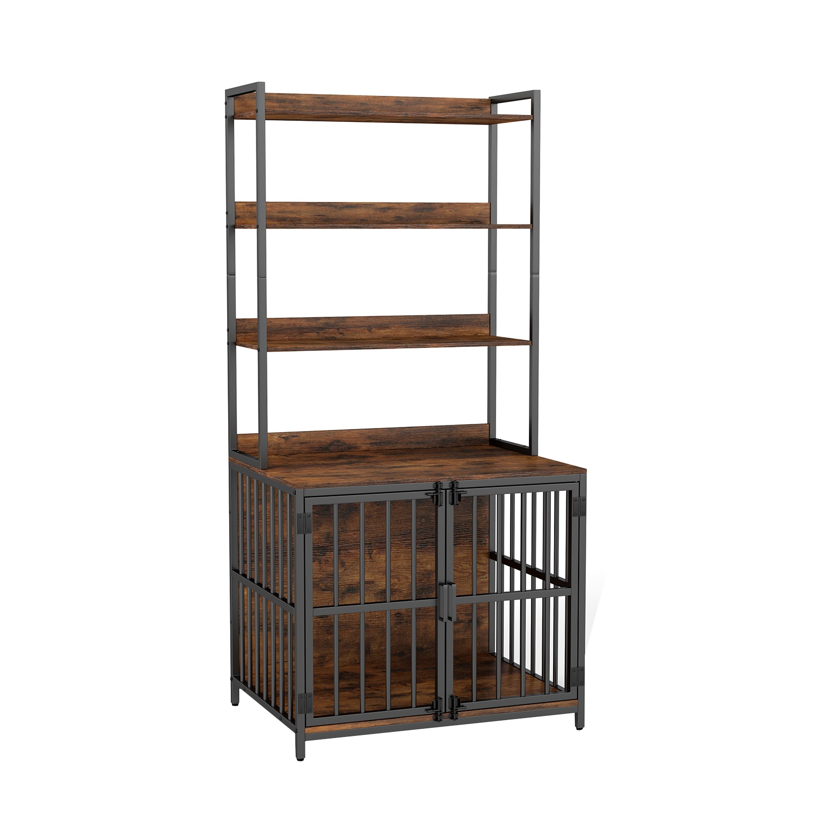 Slickblue 2 in 1 Storage Rack Dog Crate For Small Medium Dog Crate with ...