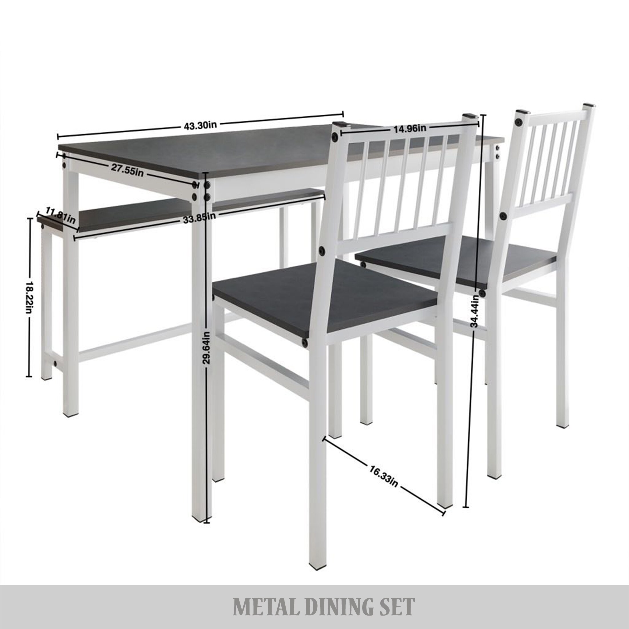 ChaletPosh CM670T43-WT-MT-4X Dining-Sets - View #12