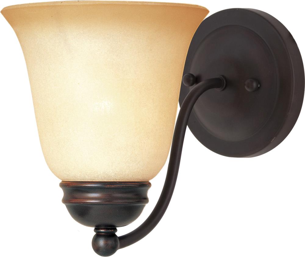 Maxim Lighting 2120WSOI Basix 6-in W 1-Light Oil Rubbed Bronze Transitional Wall Sconce