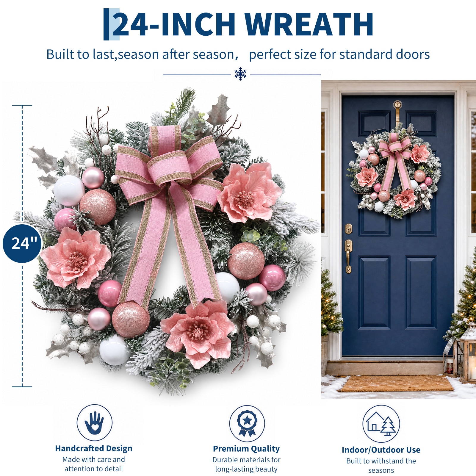 Garvee BPL-IBFC62MQ0BHT Artificial-Christmas-Wreaths - View #2