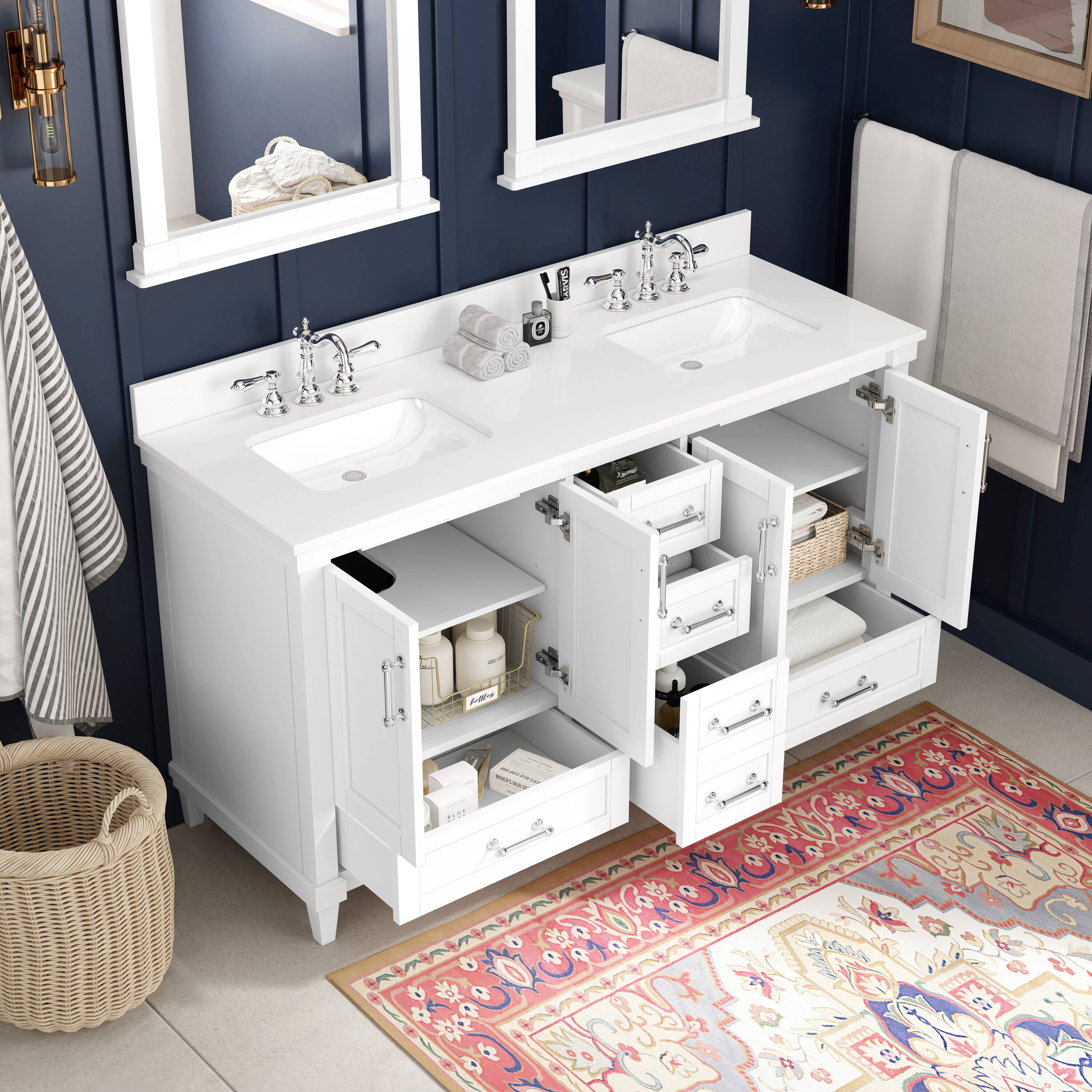 allen + roth TJ02-08V6022WH Bath-Vanity-Combo - View #9