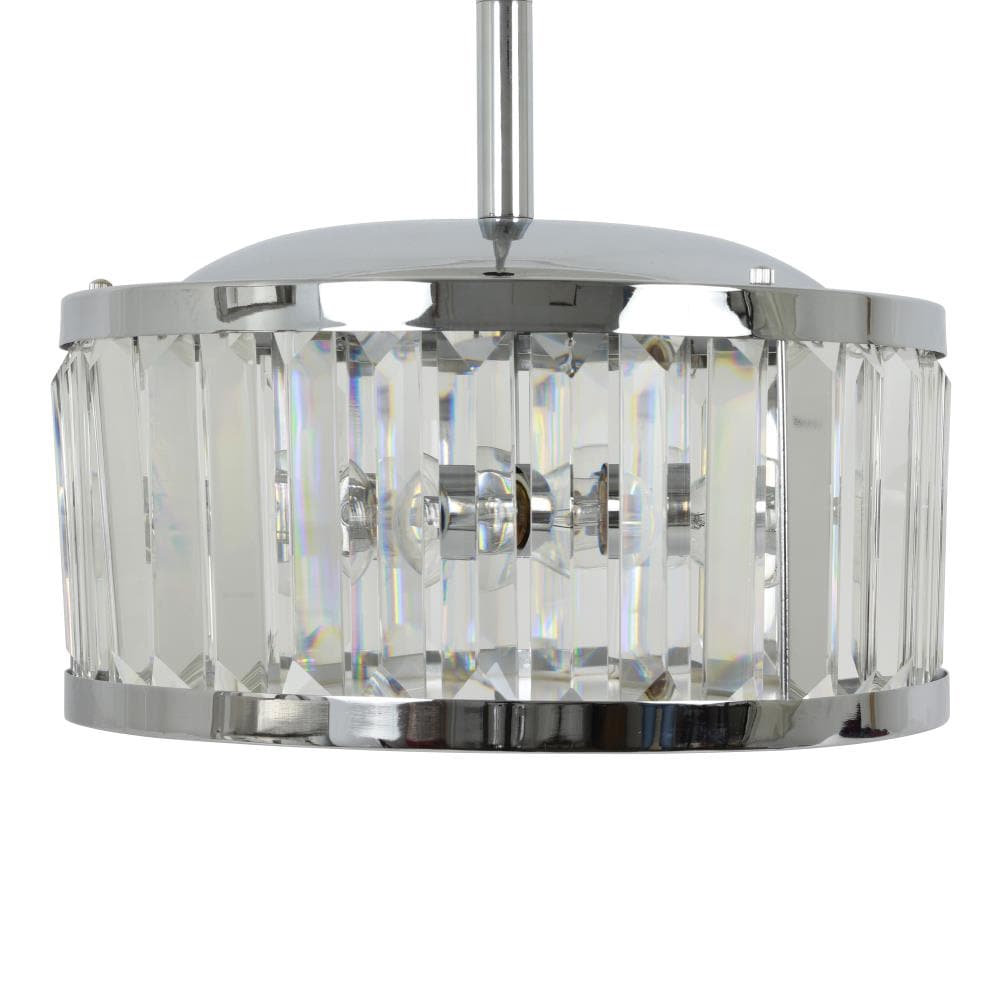Decor Therapy CH1954 Edgemoor Chrome Modern/Contemporary Drum Hanging Pendant Light