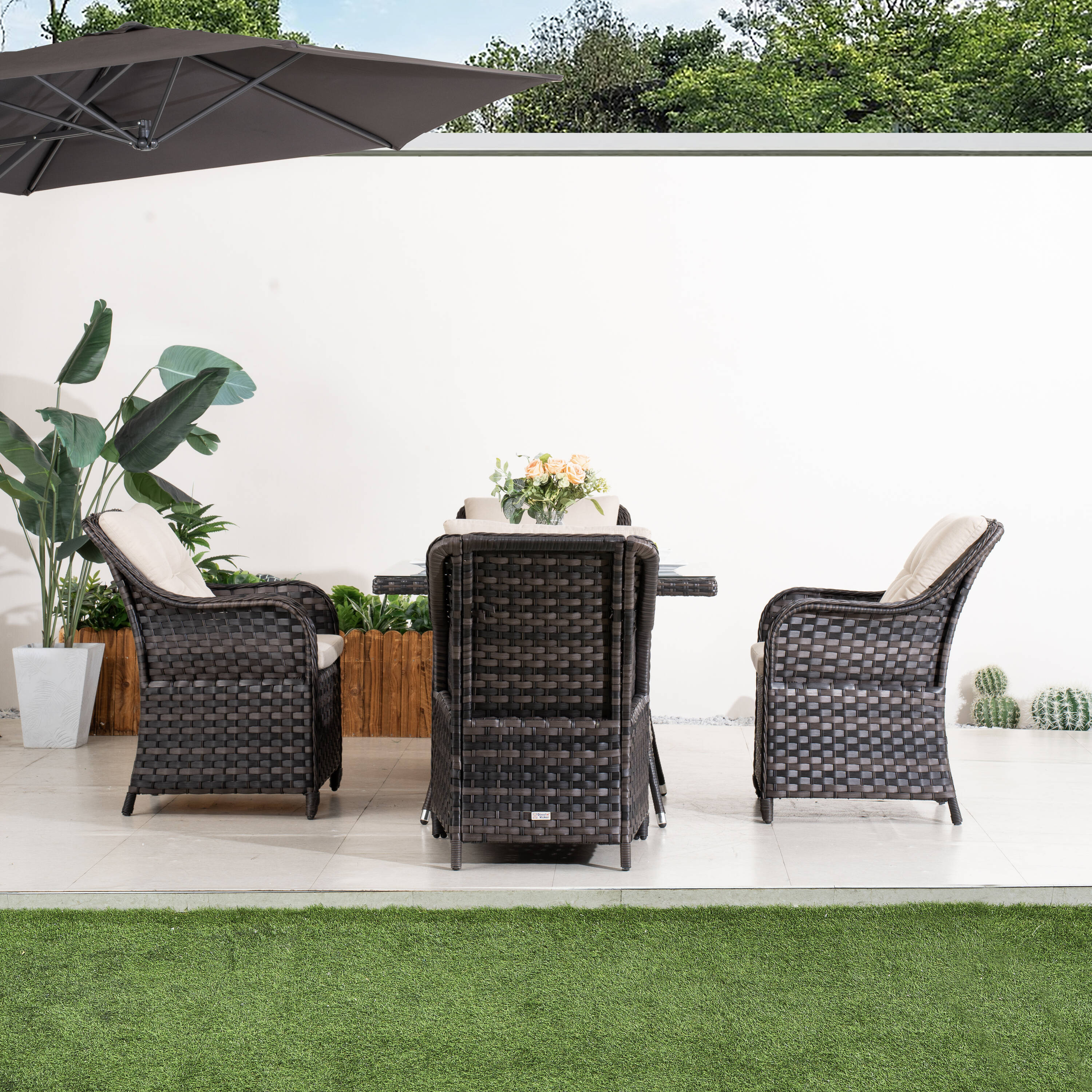Direct Wicker DWT-1710&012-BR Patio-Dining-Sets - View #4