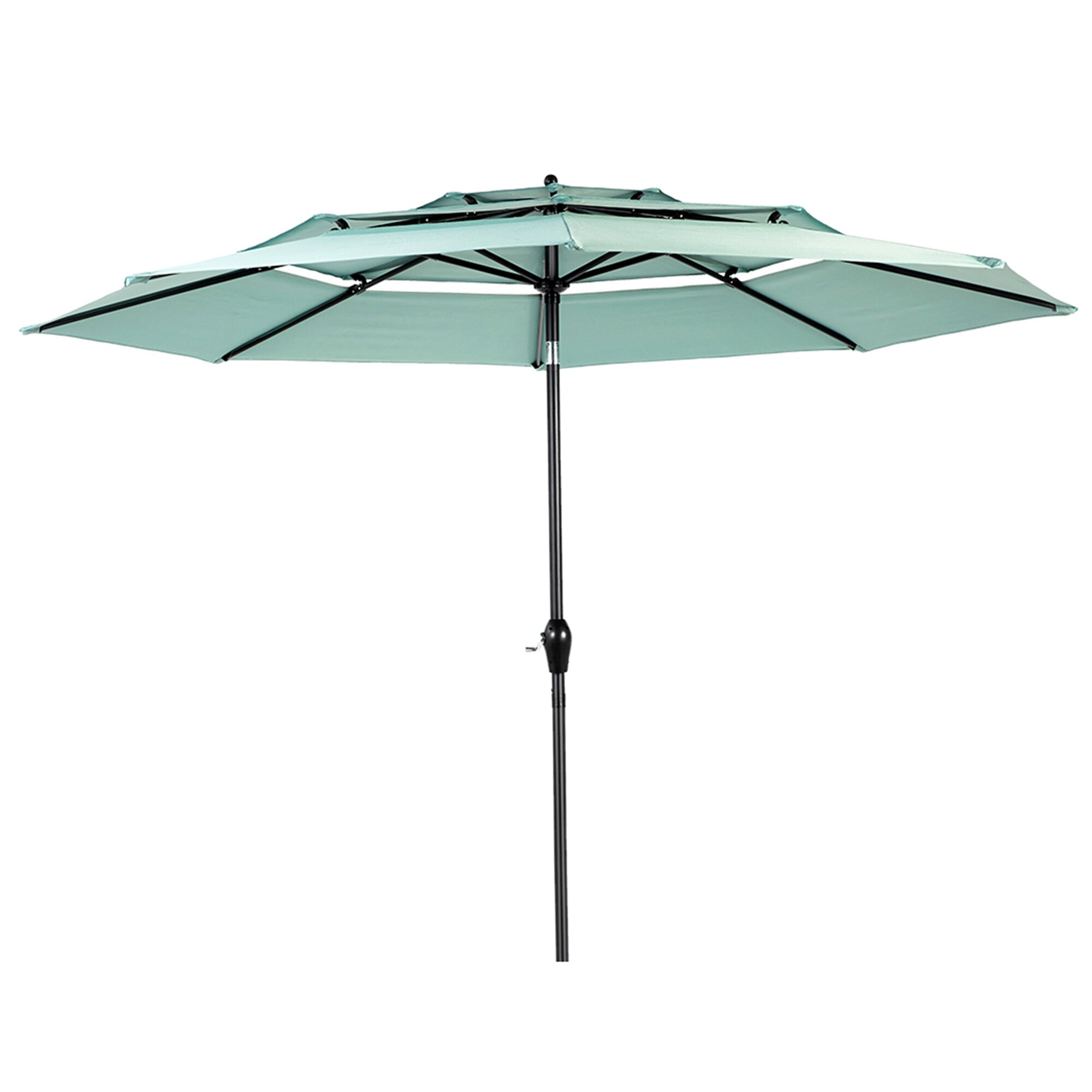 SINOFURN SYA810016BD 10-ft Aluminum Green Auto-tilt Garden Patio Umbrella