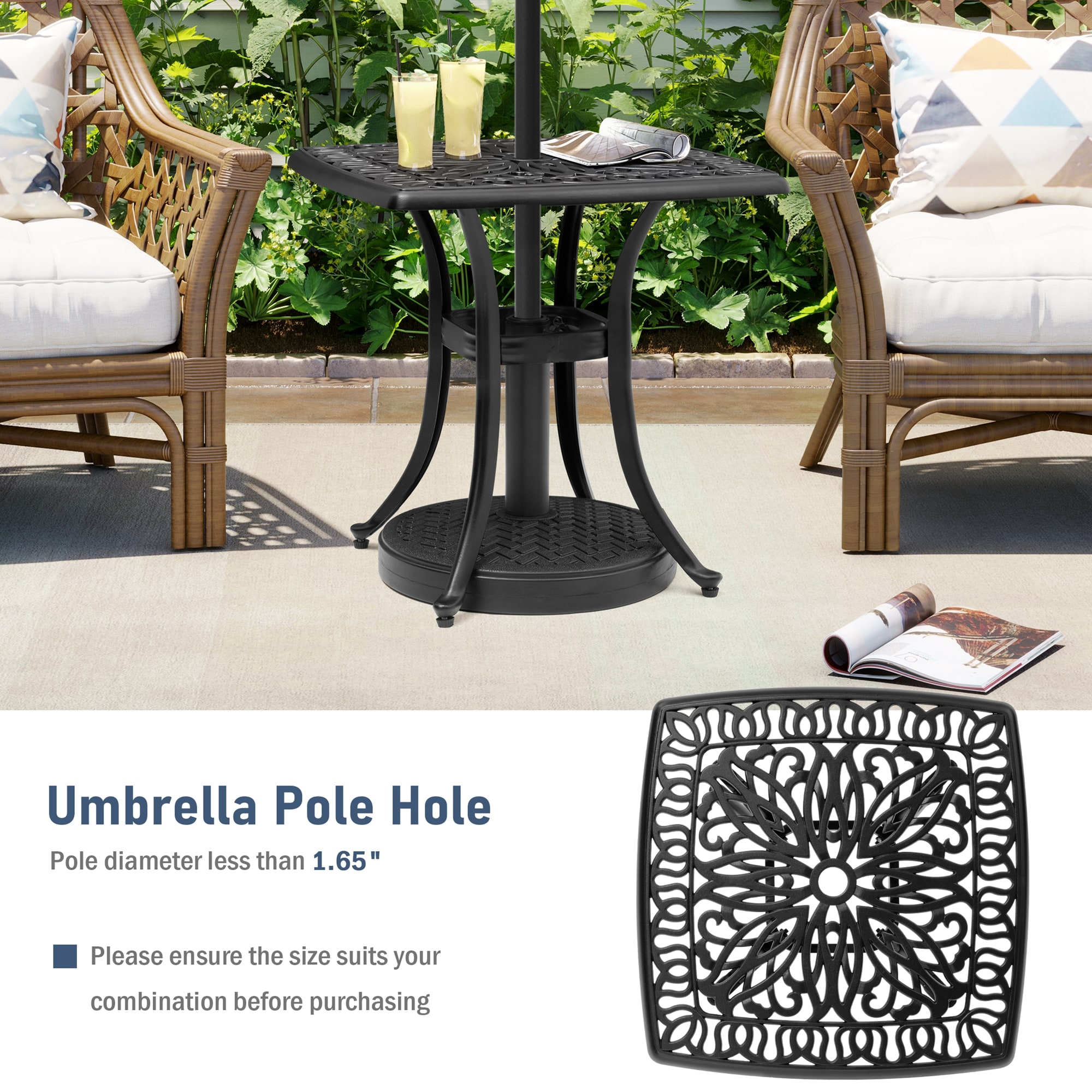 Pellebant ST25-TB044BLK Patio-Tables - View #5