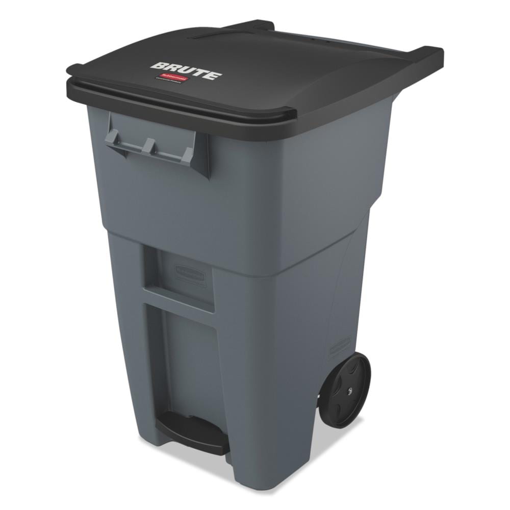 Rubbermaid 50 Gal Wheeled Plastic Garage Trash Can Large Capacity Outdoor  Garden Trash Can - AliExpress