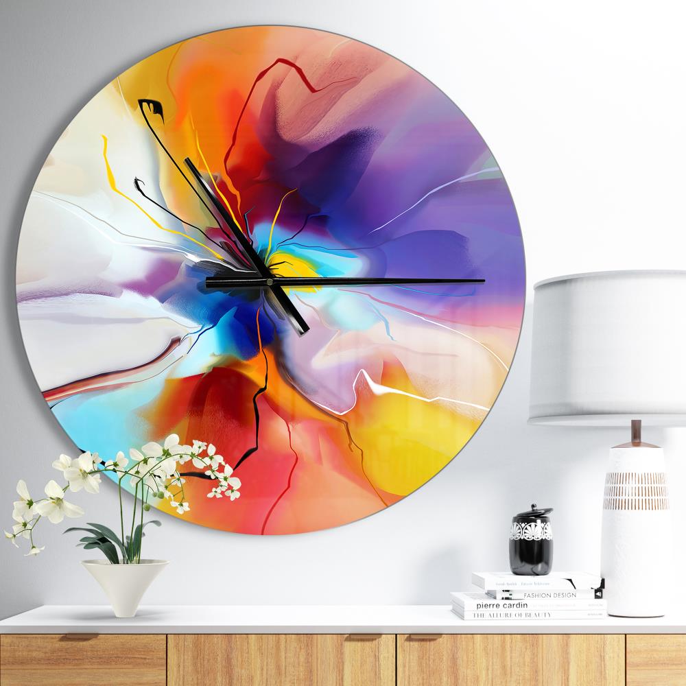 Designart CLM7332-C23 Analog Round Wall Farmhouse