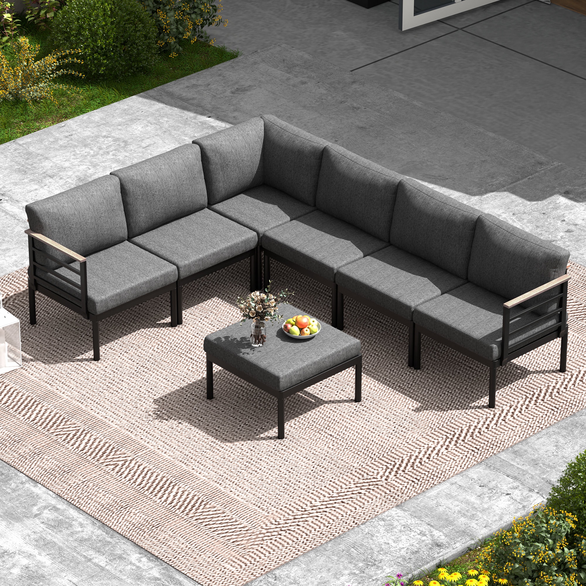 Crestlive Products CL-SF009DGY-7 Patio-Sofas-Daybeds - View #3
