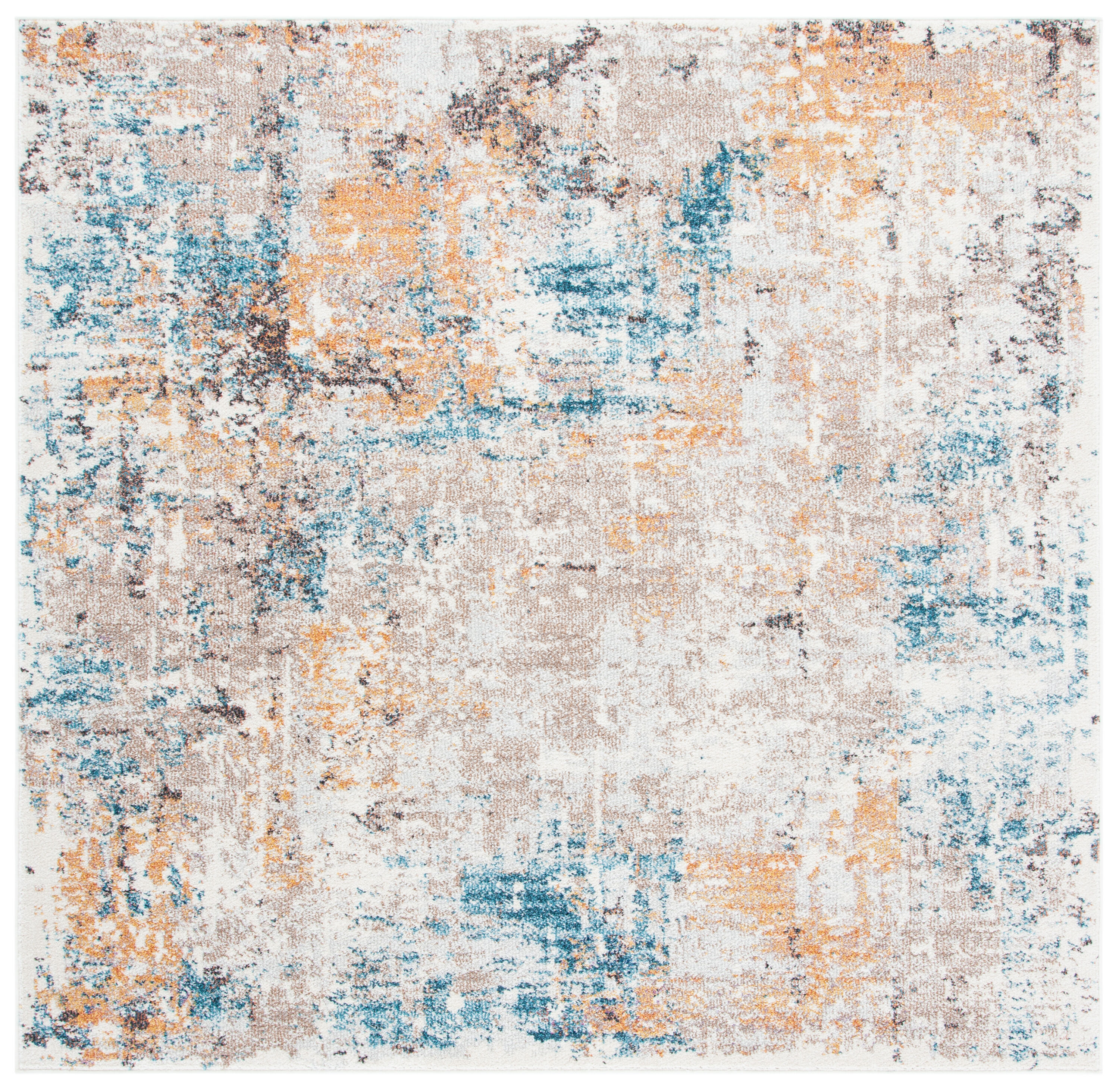 Crystal 319A Ivory Yellow 7 X 7 Area Rug
