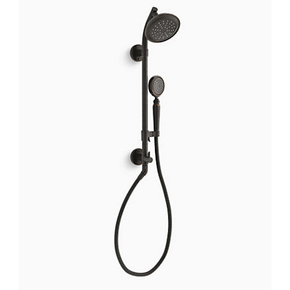 KOHLER K-76472-G-2BZ Hydrorail-s Oil-Rubbed Bronze 1-handle Single function 5.50-Inches Round Shower Faucet