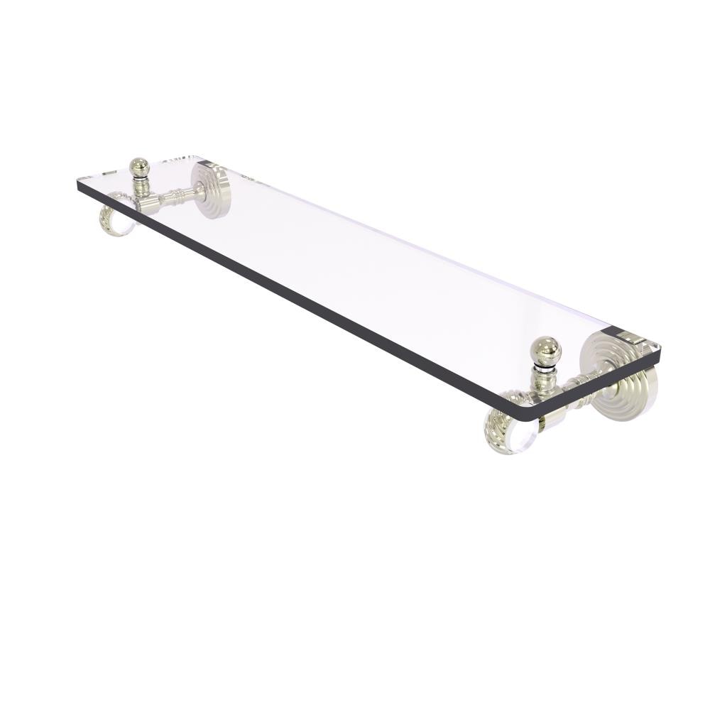 Allied Brass PG-1T-22-PNI Pacific Grove Polished Nickel Wall mount Bathroom Shelf ( 22-in x 3.2-in x 5-in )