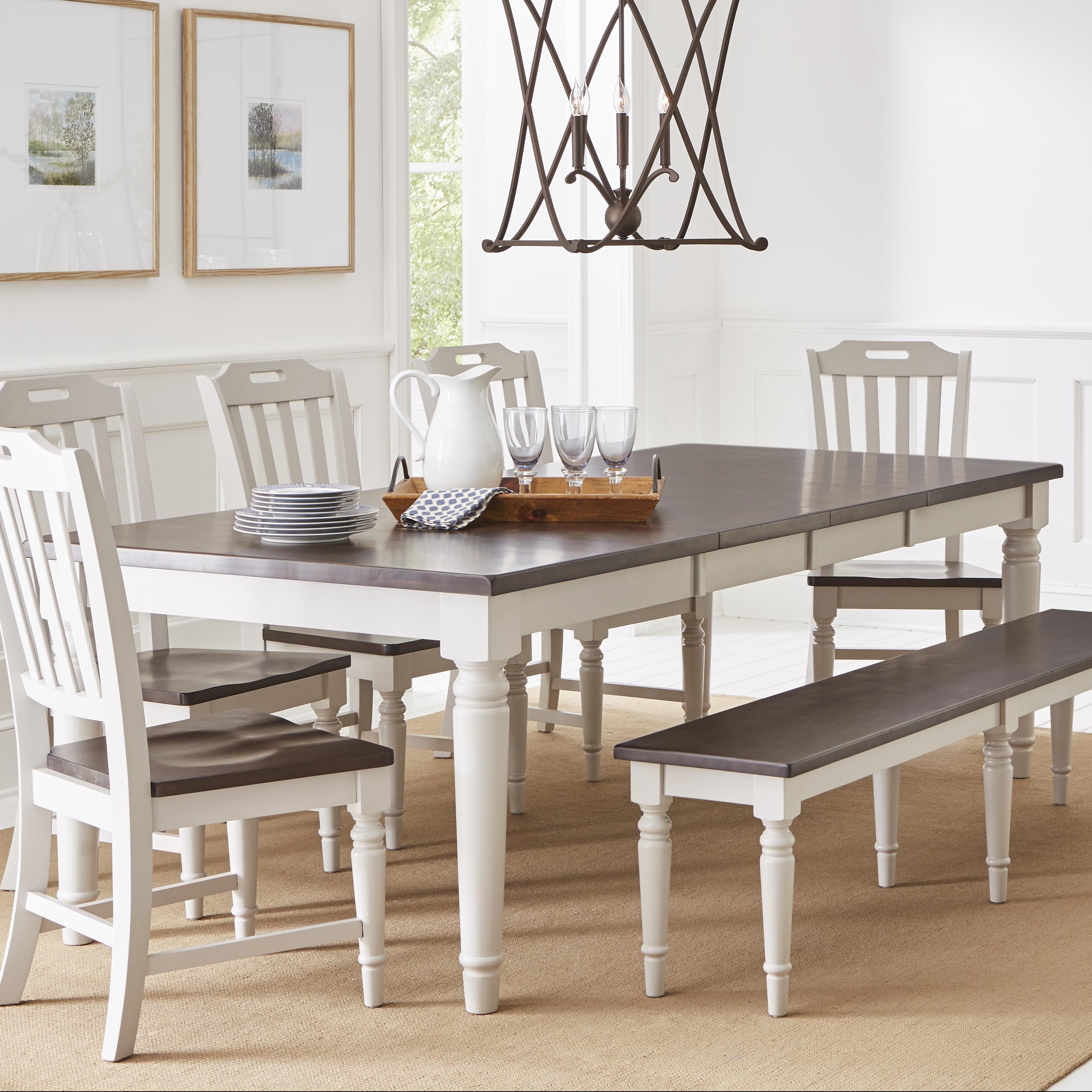 Benzara Gray Contemporary/Modern Extending Dining Table, Wood with ...