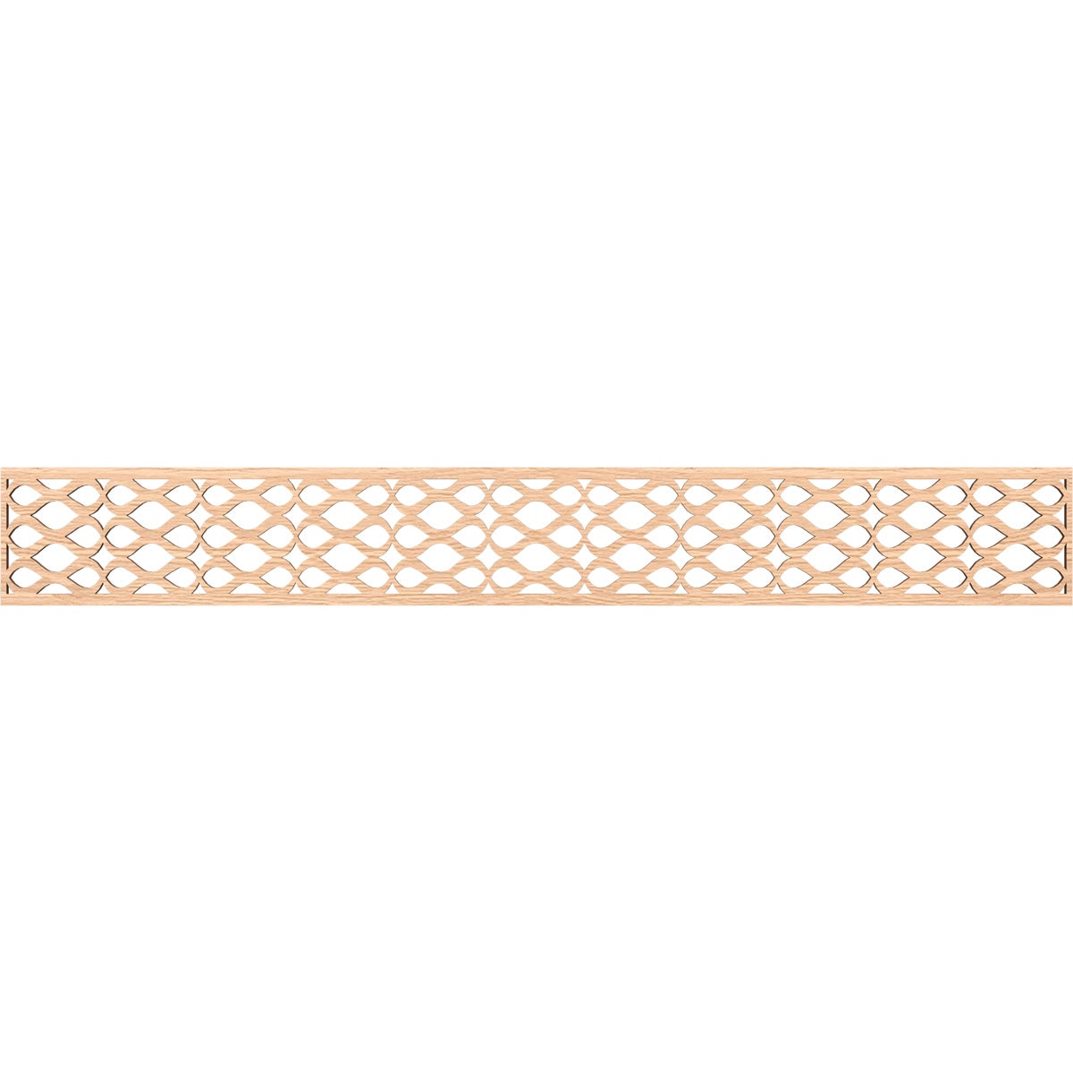 Ekena Millwork MLDB06X46SMRRO Somerset Fretwork Flat Trim 6-in x 3.86-ft Red Oak Brown Unfinished 2157065 Pierced Wall Panel Moulding